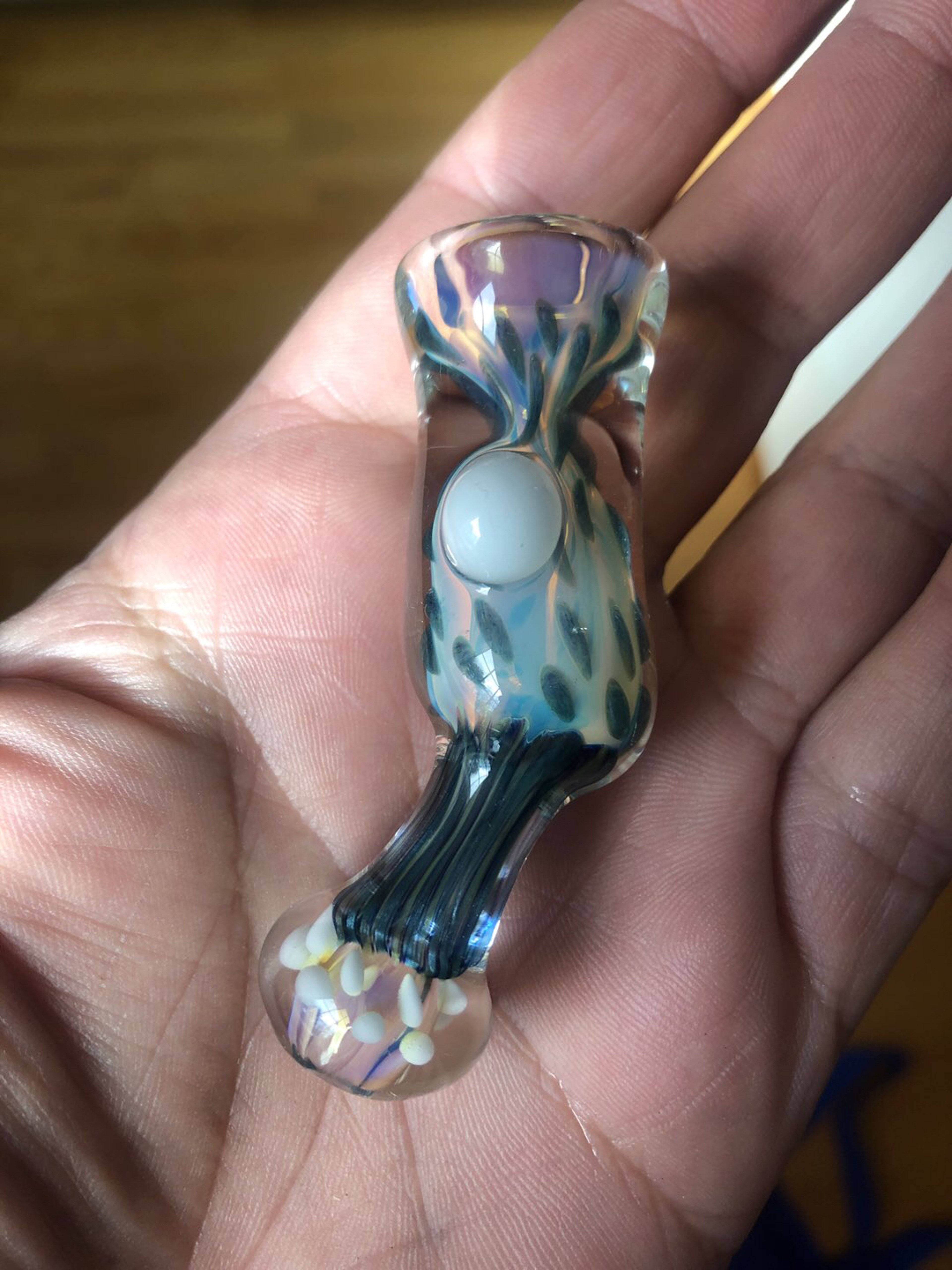 Preview pic of Inside out Silver fumed dichro chillum