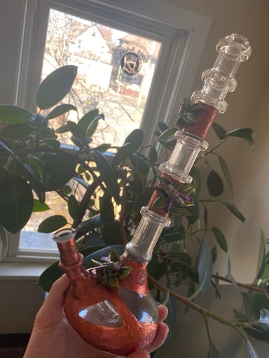 Preview pic of Cherry Glass Copper Electro-form Bong