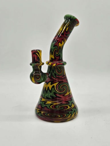Preview pic of Rasta Wig Wag Banger Hanger by Vulcanglassart