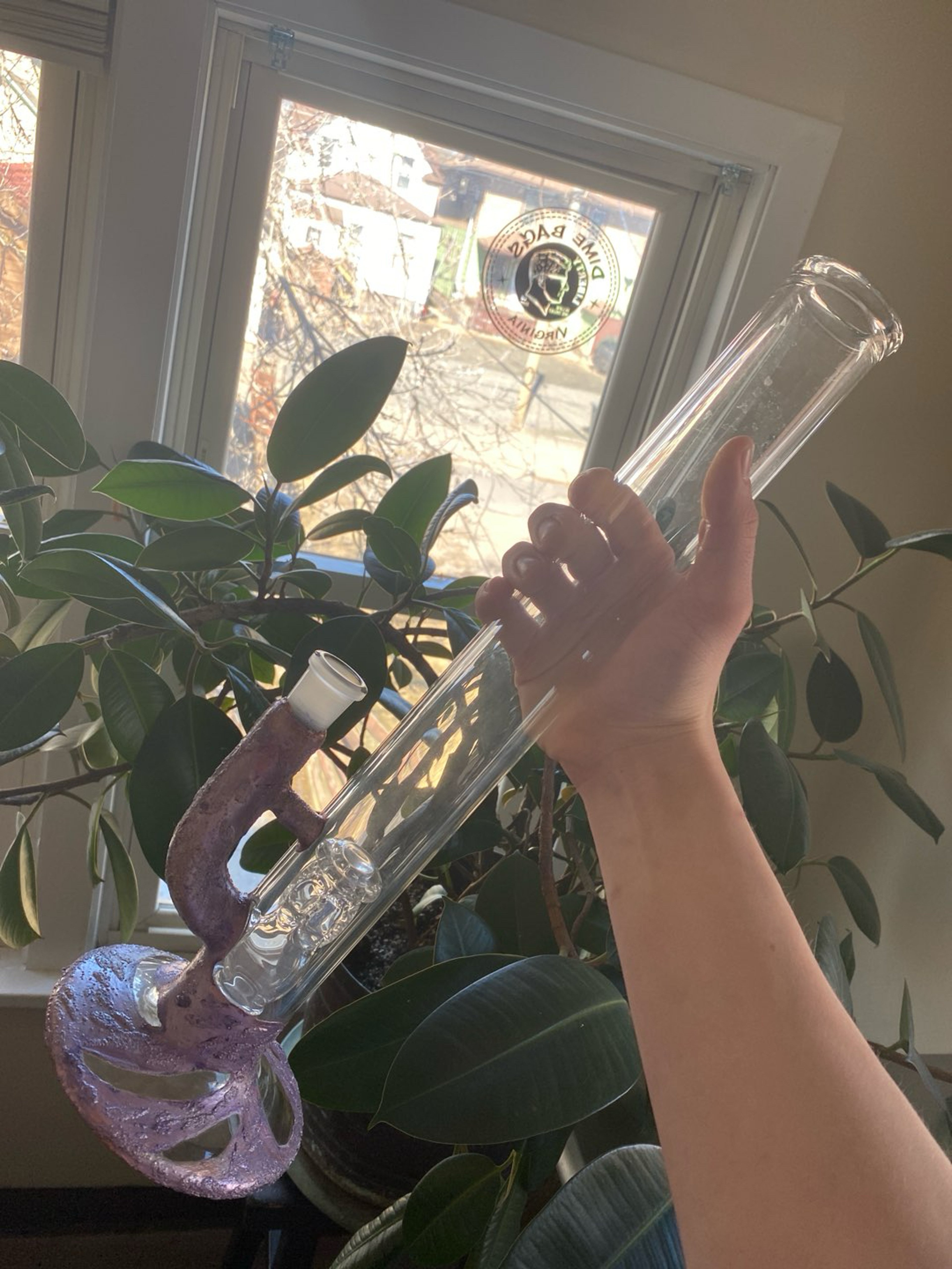 Preview pic of Fire Within Glass X Cherry Glass  dual signature purple copper electroform