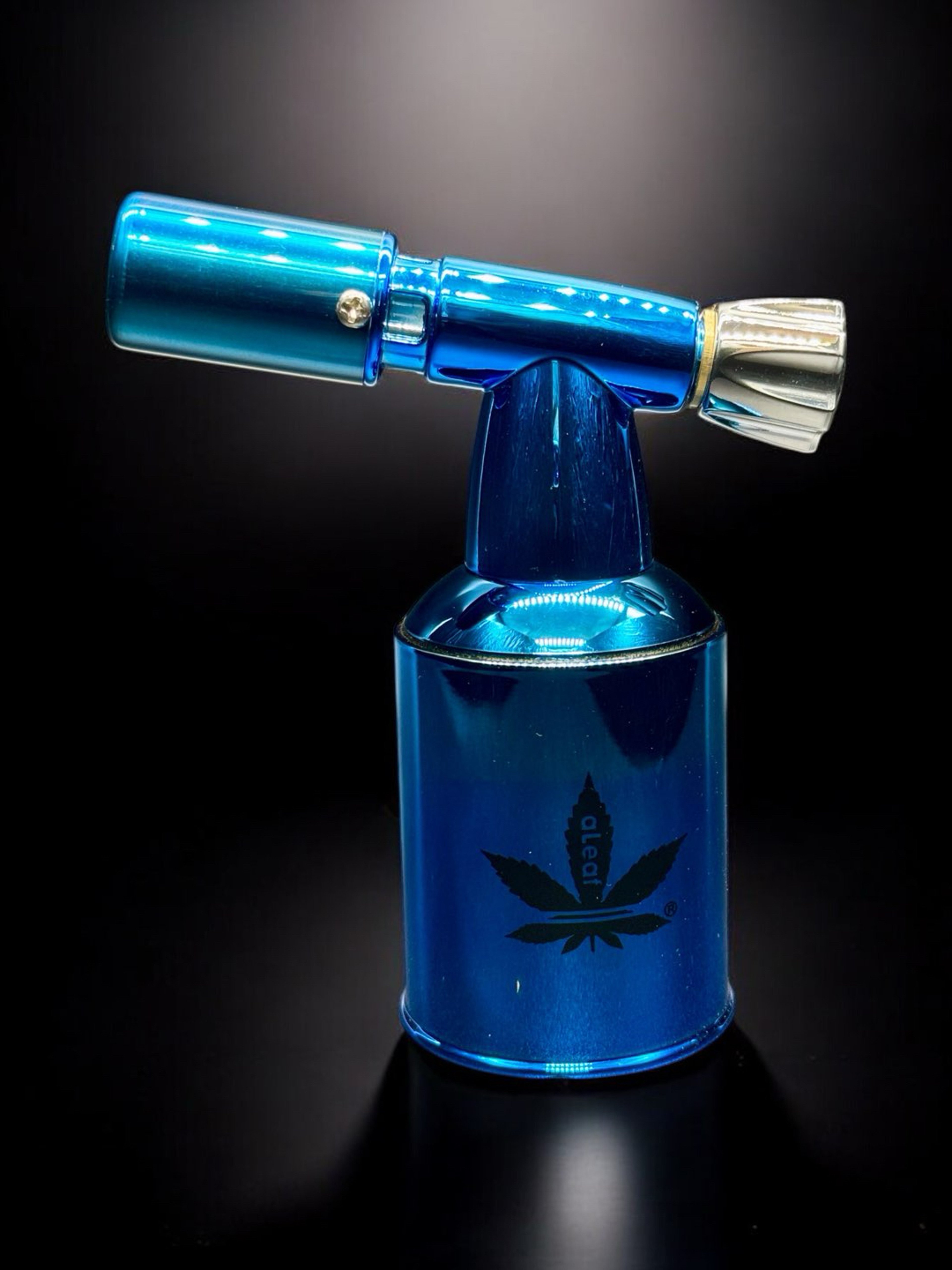 Preview pic of aLeaf Full Metal Single Flame Torch Lighter – 5” Adjustable Butane Torch with Turbo Flame & Brass Nozzles