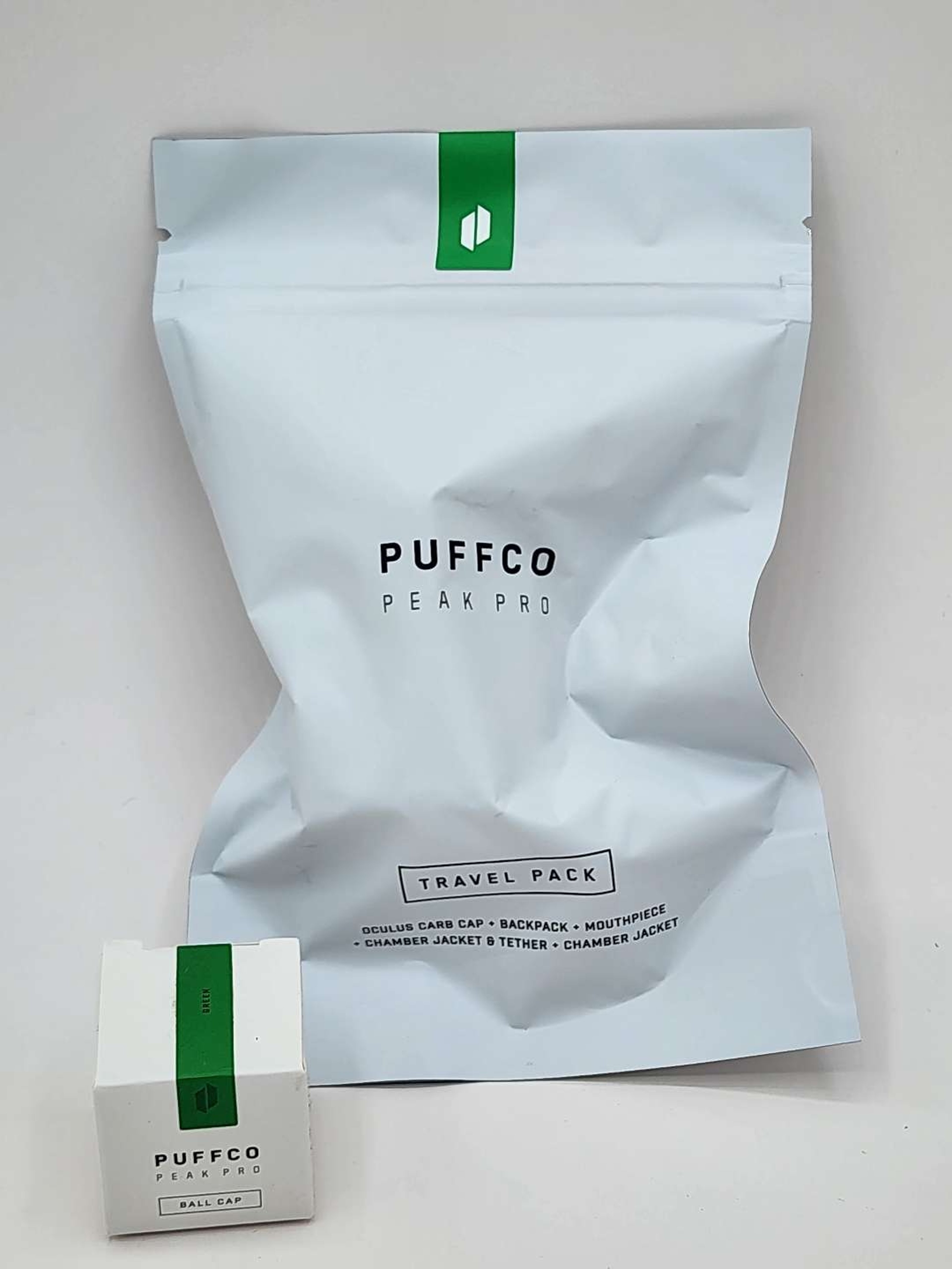Preview pic of Puffco Peak Pro Travel Pack + Ball Cap (limited edition green)