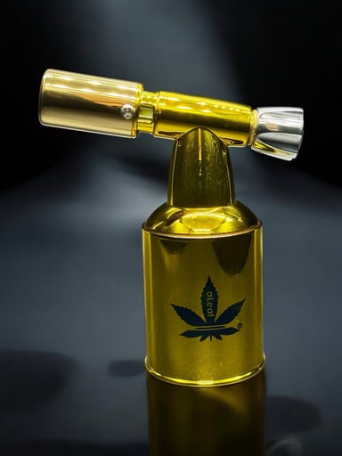 Preview pic of aLeaf Full Metal Gold Torch Lighter – 5” Single Flame Butane Torch with Adjustable Flame (Butane Not Included)