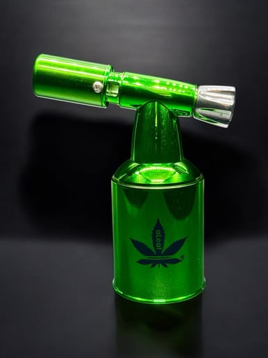 Preview pic of aLeaf Full Metal Green Torch Lighter – 5” Single Flame Butane Torch with Adjustable Blue Turbo Flame (Butane Not Included)