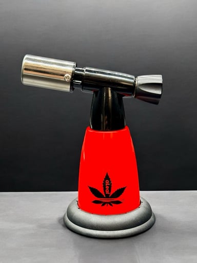 Preview pic of aLeaf Red Base Torch Lighter – 5” Single Flame Butane Torch with Turbo Blue Flame (Butane Not Included)