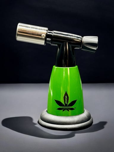 Preview pic of aLeaf Green Base Torch Lighter – 5” Single Flame Butane Torch with Adjustable Turbo Flame (Butane Not Included)