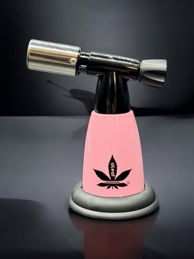 Preview pic of aLeaf Pink Base Torch Lighter – 5” Single Flame Butane Torch with Turbo Blue Flame & Adjustable Nozzle (Butane Not Included)