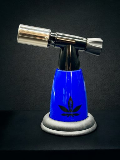 Preview pic of aLeaf Blue Base Torch Lighter – 5” Single Flame Butane Torch with Adjustable Turbo Flame (Butane Not Included)