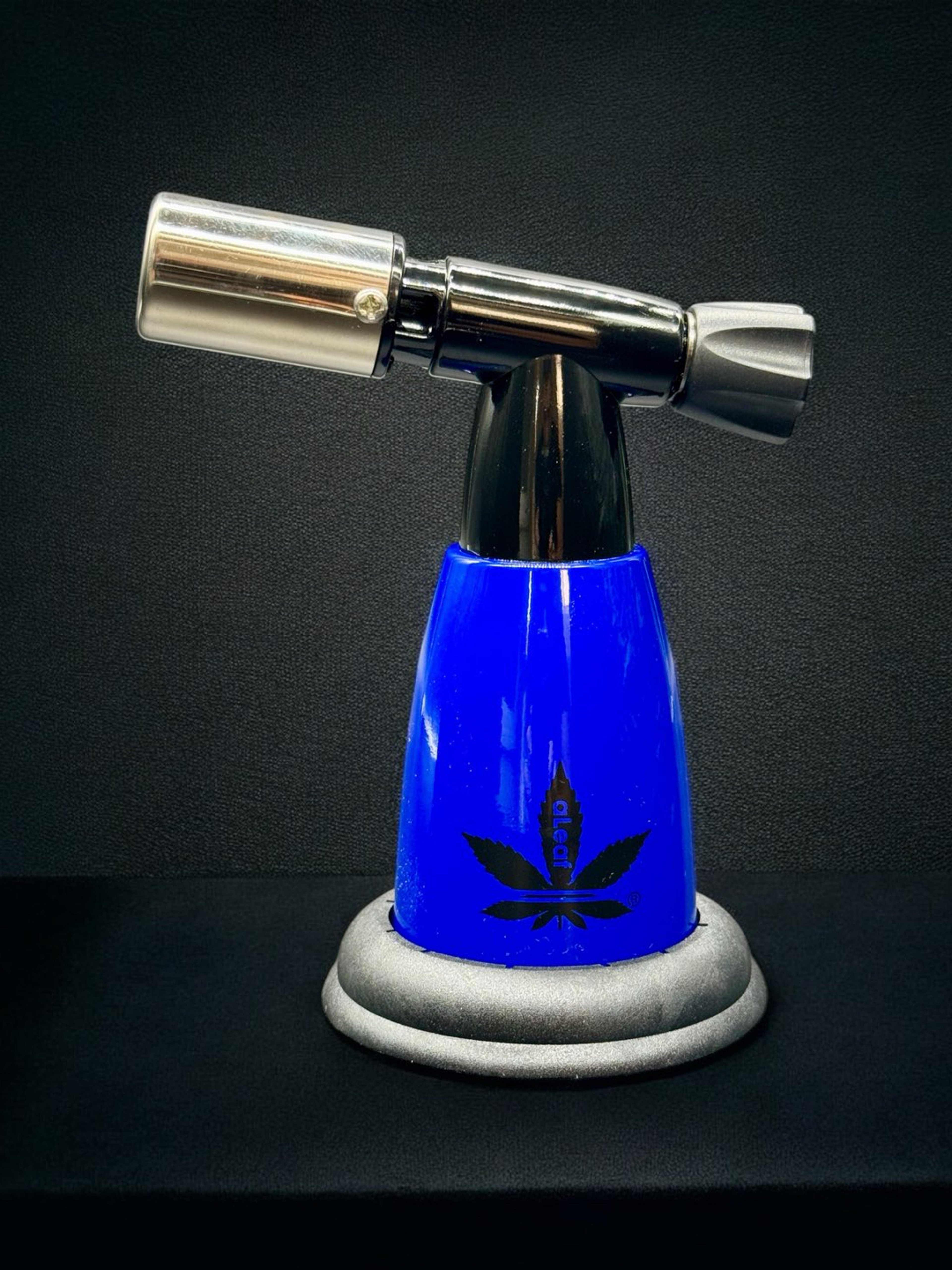 aLeaf Blue Base Torch Lighter – 5” Single Flame Butane Torch with Adjustable Turbo Flame (Butane Not Included) image 0