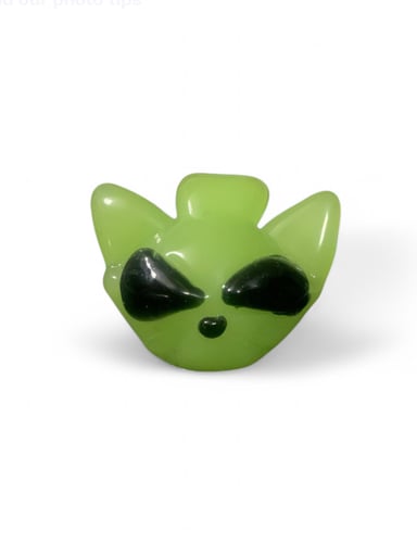 Preview pic of Mini Alien Kitty Head Pendant CiCiKitty Glass