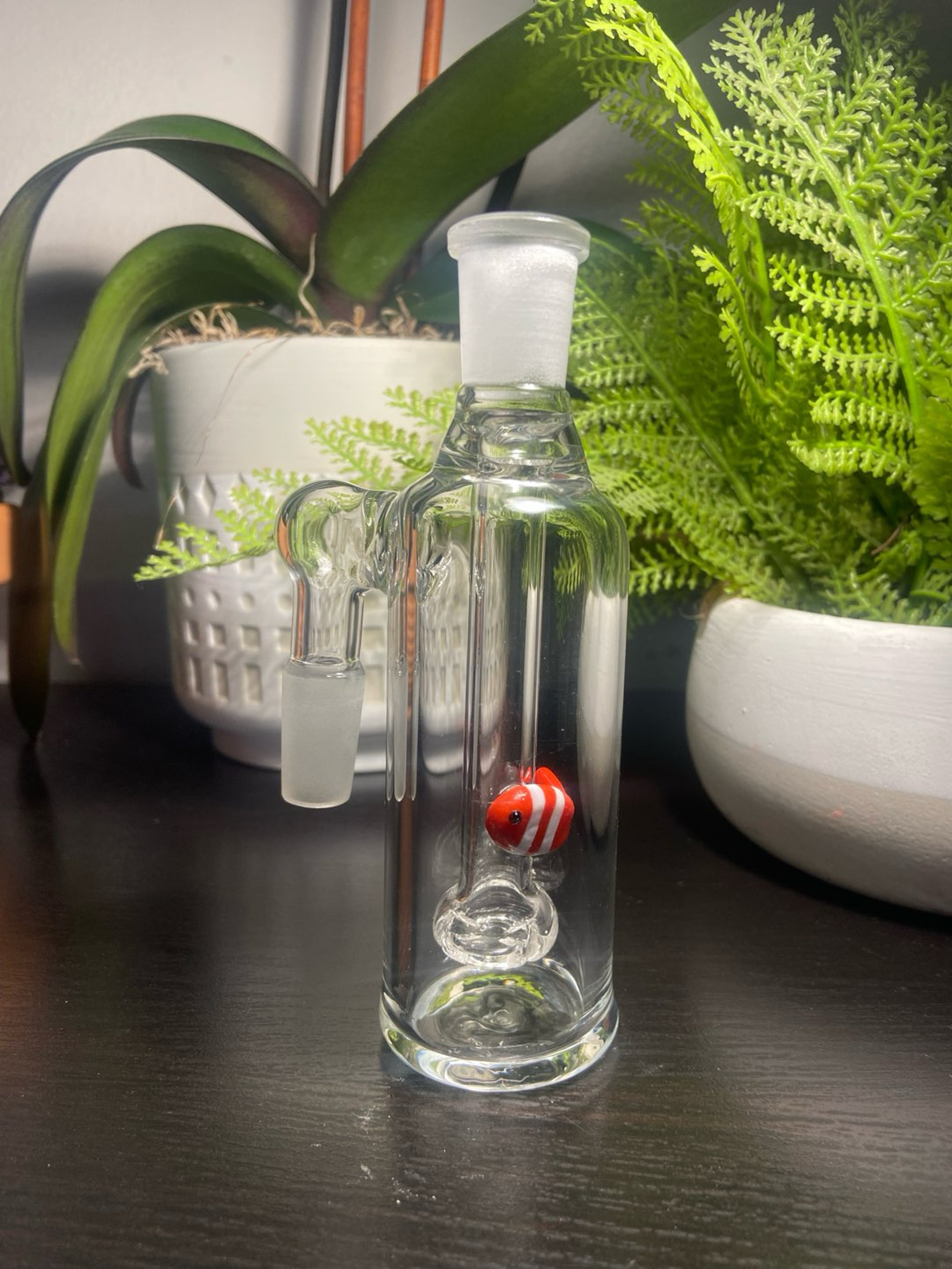 Preview pic of 14mm Shower Head Glass Ash Catcher 90 degree (Fish)