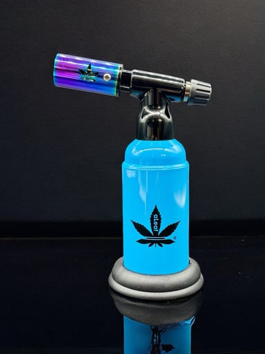 Preview pic of aLeaf 6” Dual Flame Blow Torch - Blue | 2500°F Adjustable Turbo Flame (Butane Not Included)