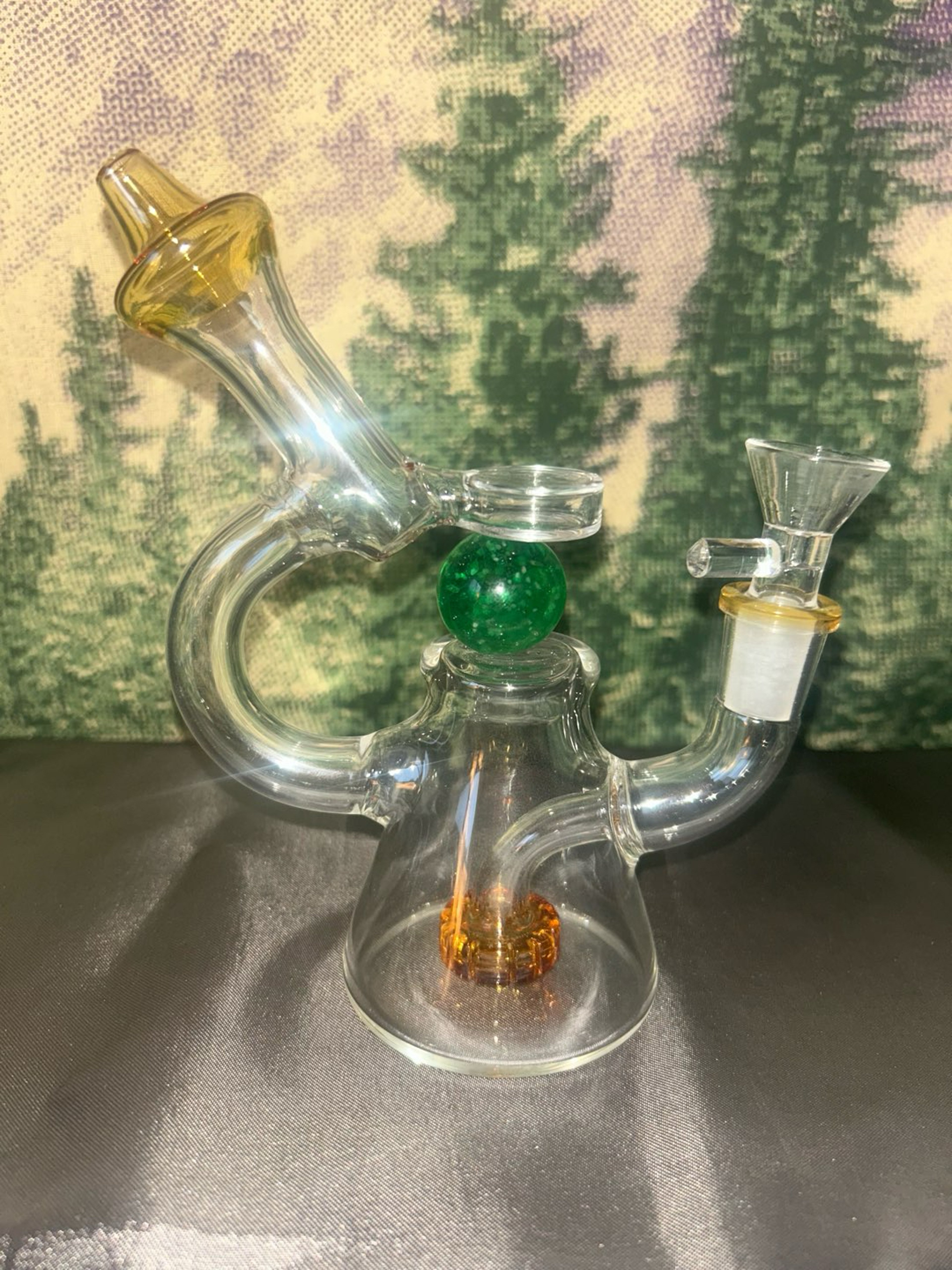 Preview pic of Hand Blown Spinning Neptune Pearl Piece