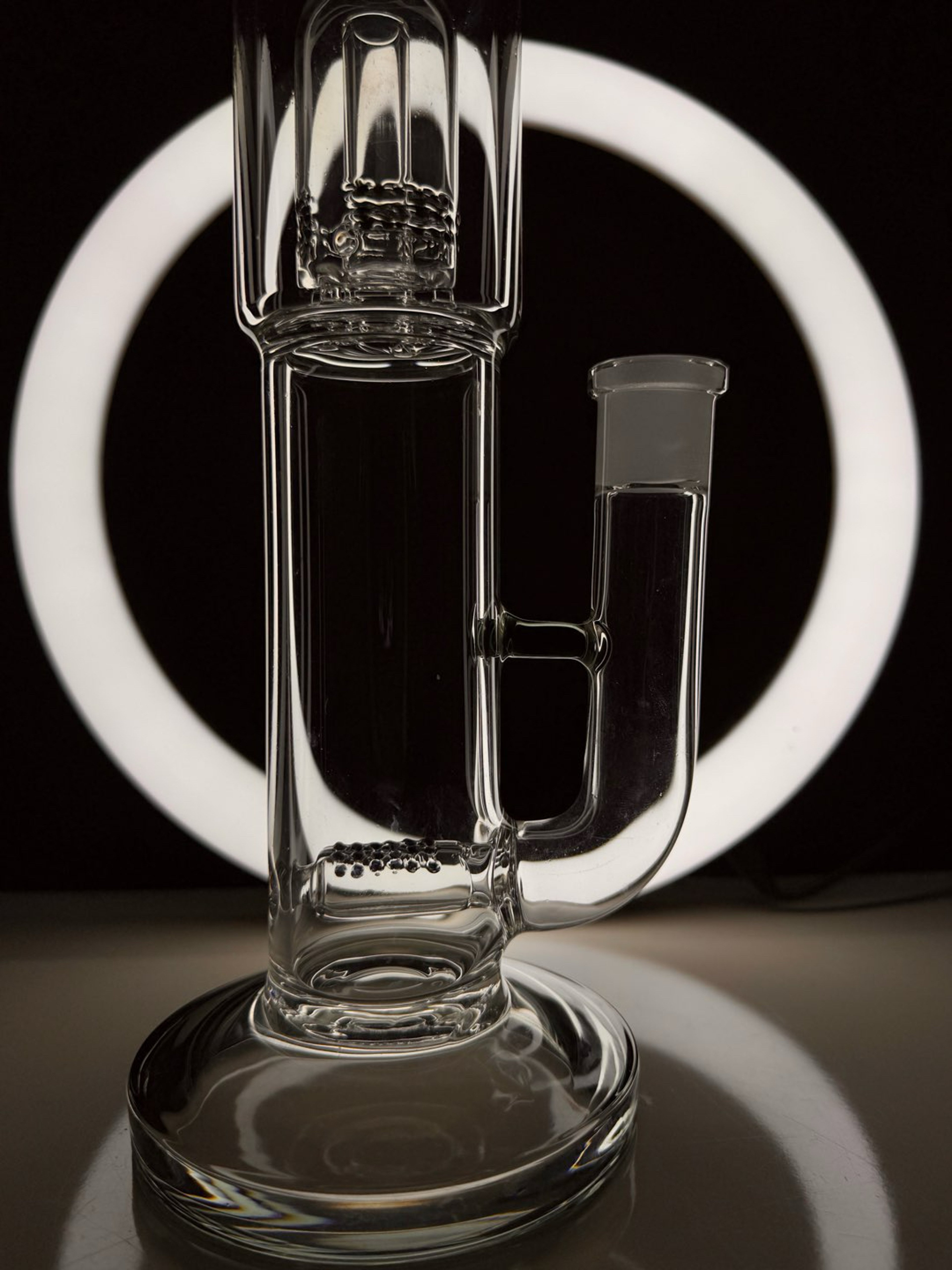 Preview pic of Kingstem Dome Perc Straight Tube - Black 16in/18mm