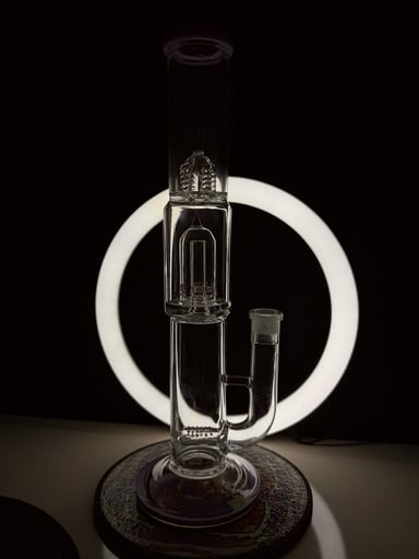 Preview pic of Kingstem Dome Perc Straight Tube - Purple 16in/18mm