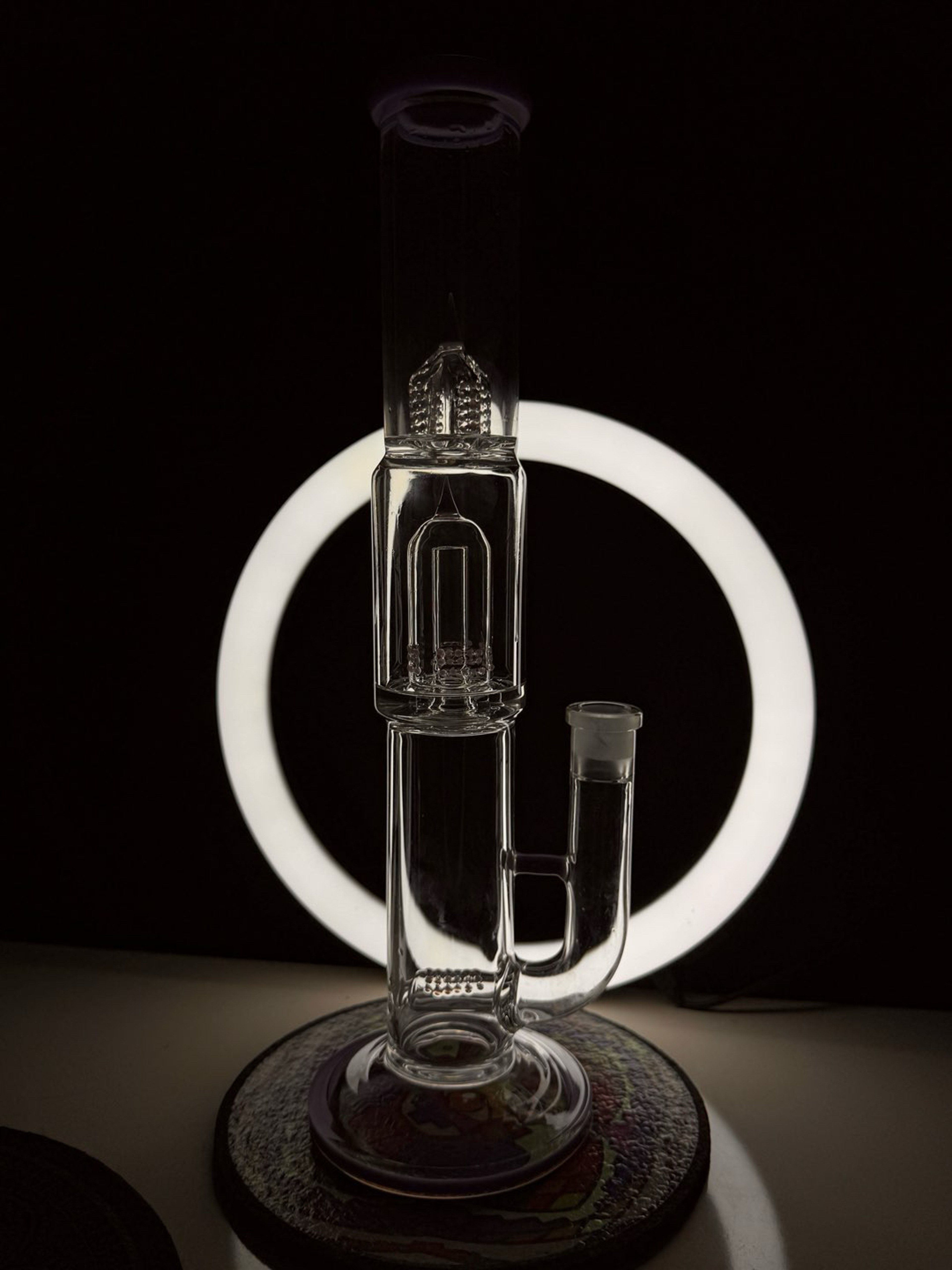 Preview pic of Kingstem Dome Perc Straight Tube - Purple 16in/18mm