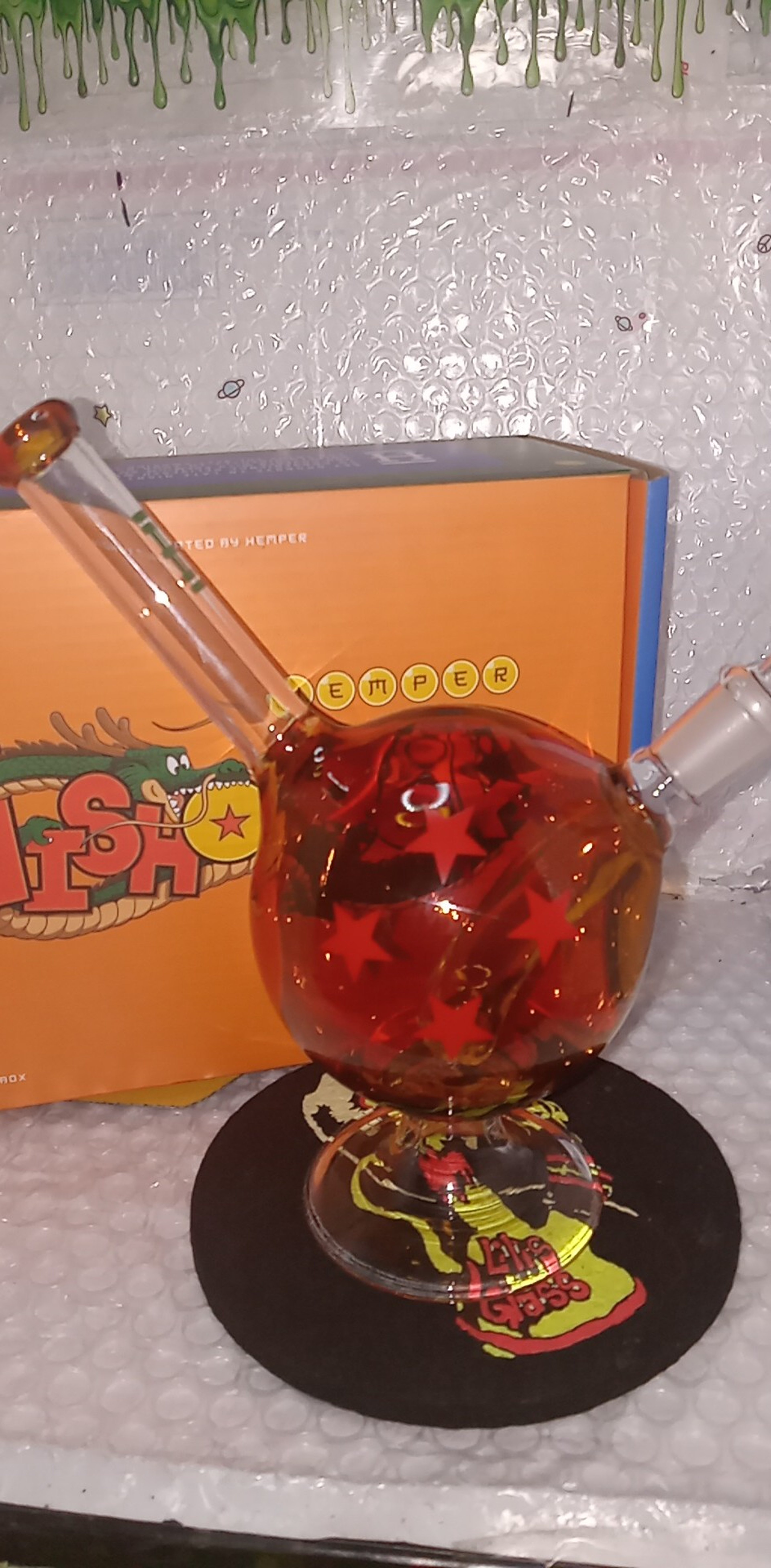 Preview pic of LIMITED-EDITION,COLLECTIBLE,FUNCTIONAL, HEADY, HEMPER  "WISH BALL" DAB RIG