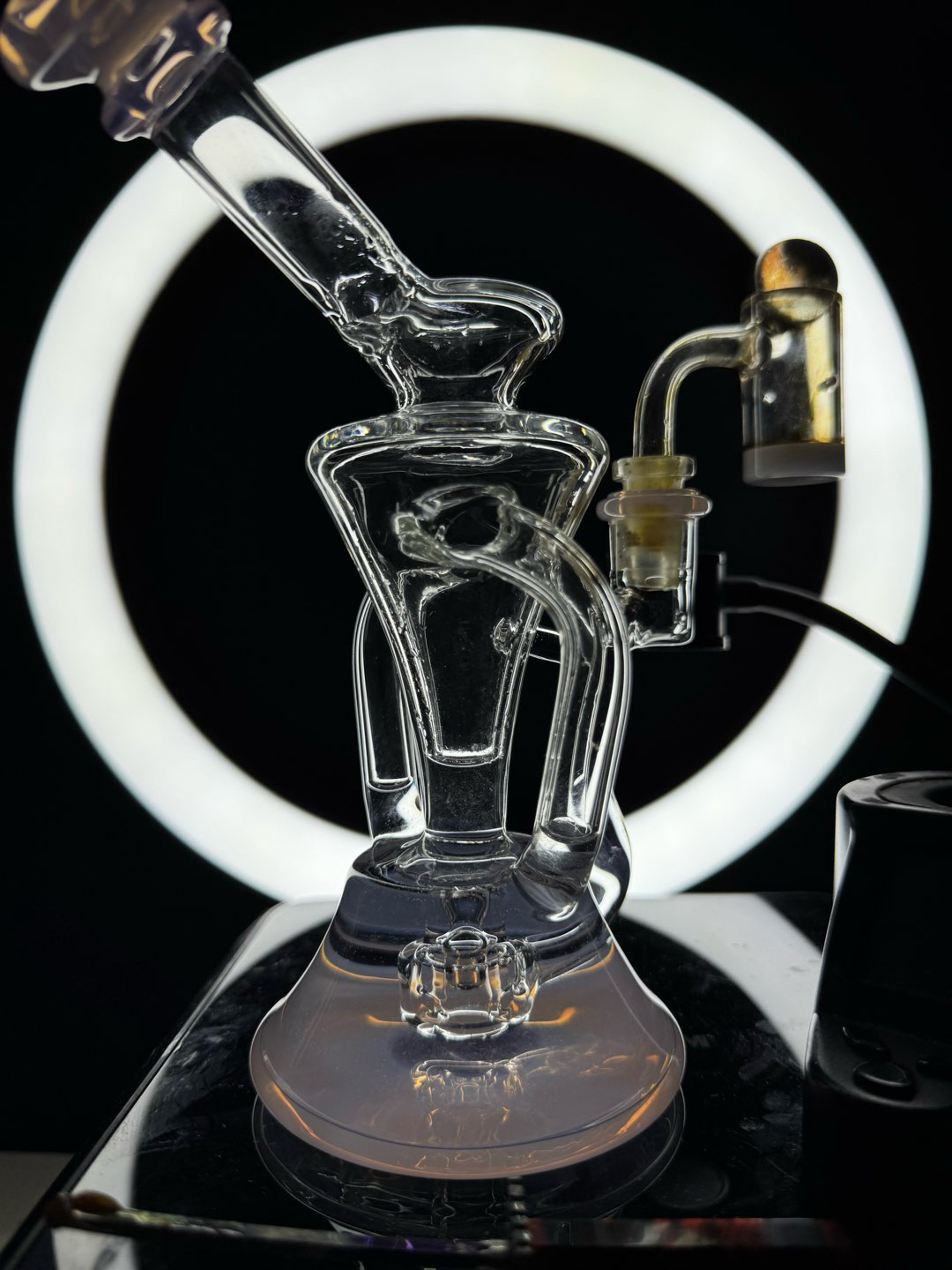 Preview pic of Dual Uptake Recycler - Double Amber Opal Purp 7.7in/14mm