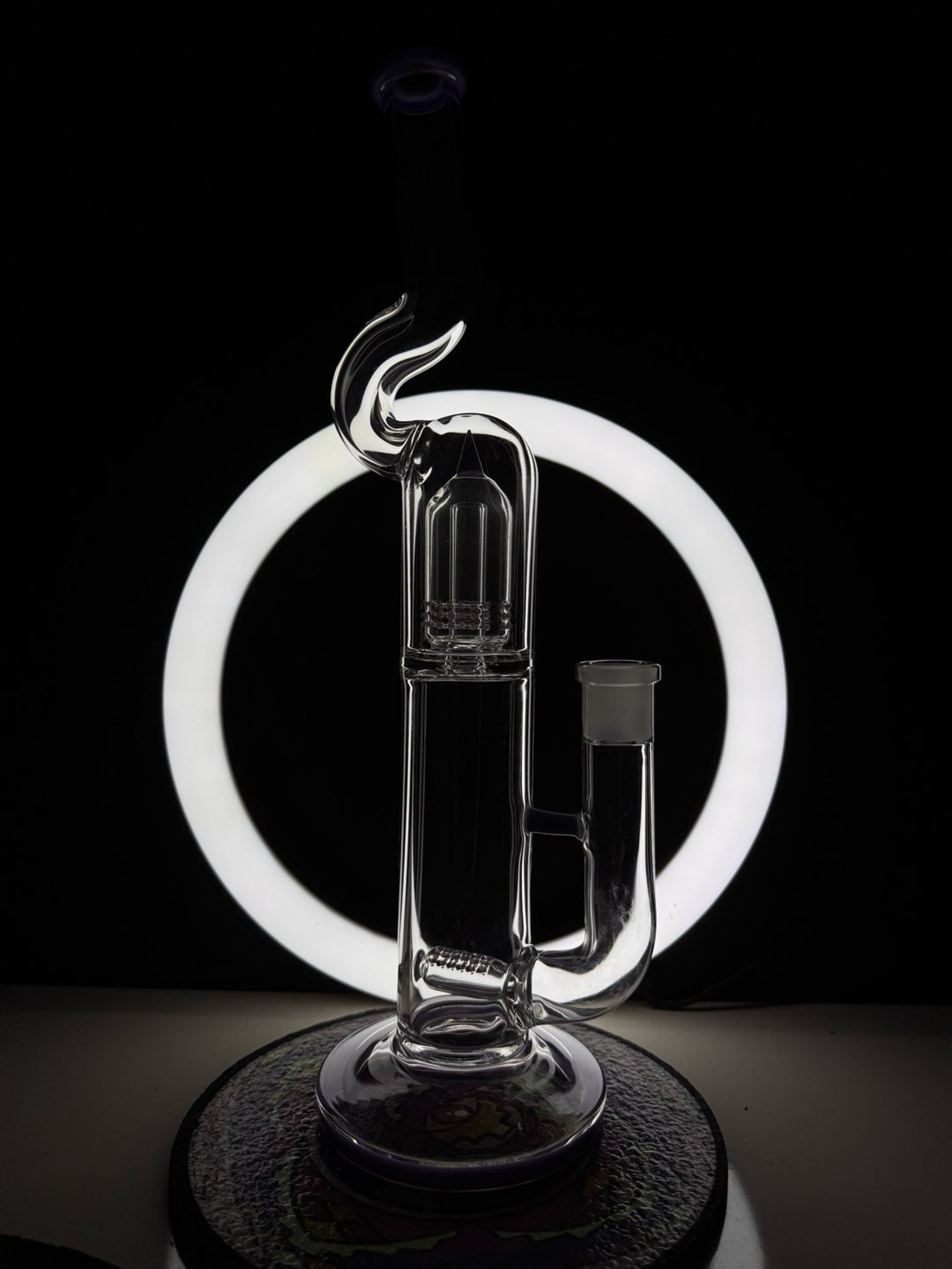 Preview pic of Kingstem Dome Perc Natty Neck - Midnight Purple 16in/18mm