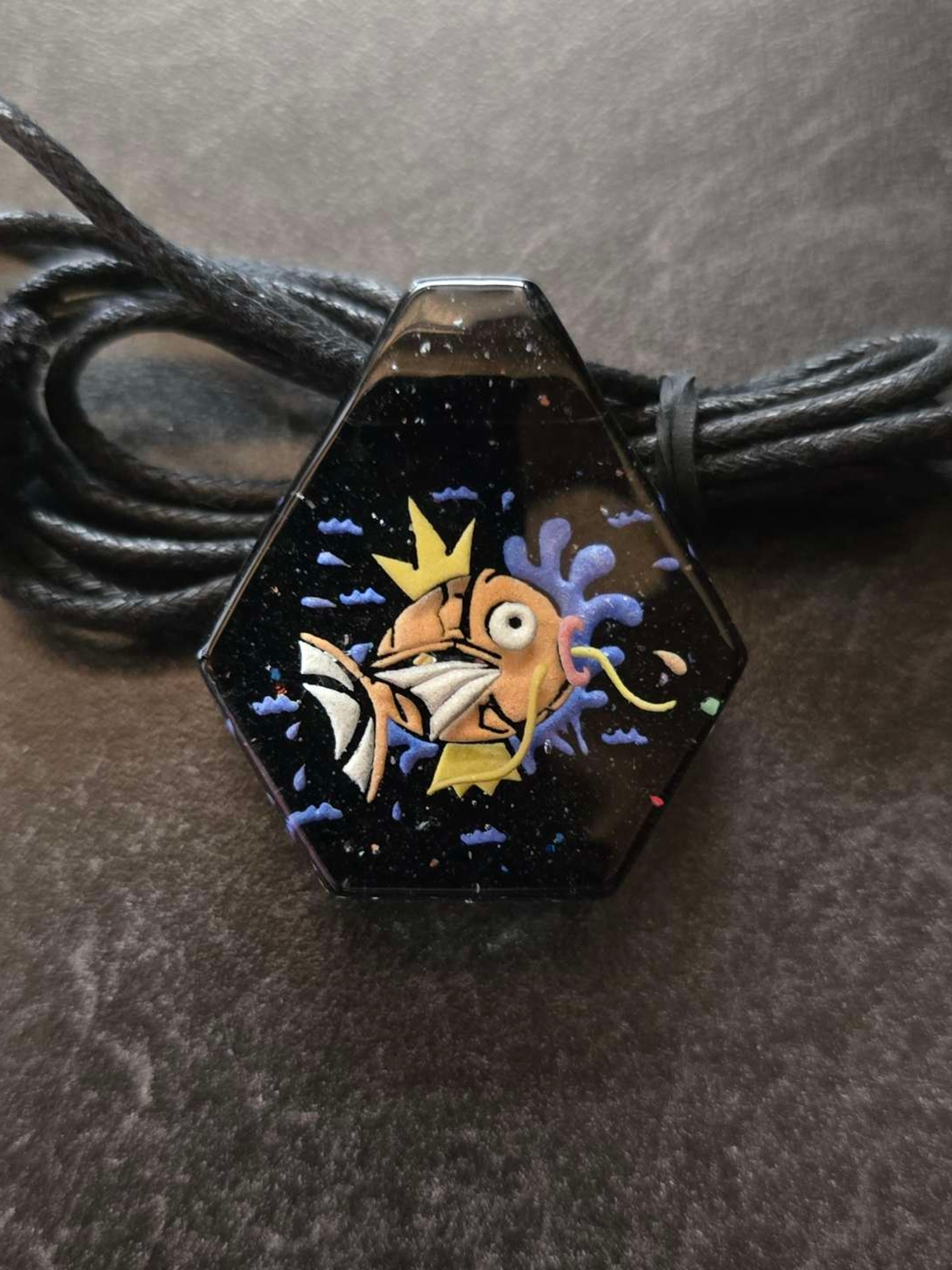 Preview pic of Magikarp Pokemon Layered Glow UV Pendant