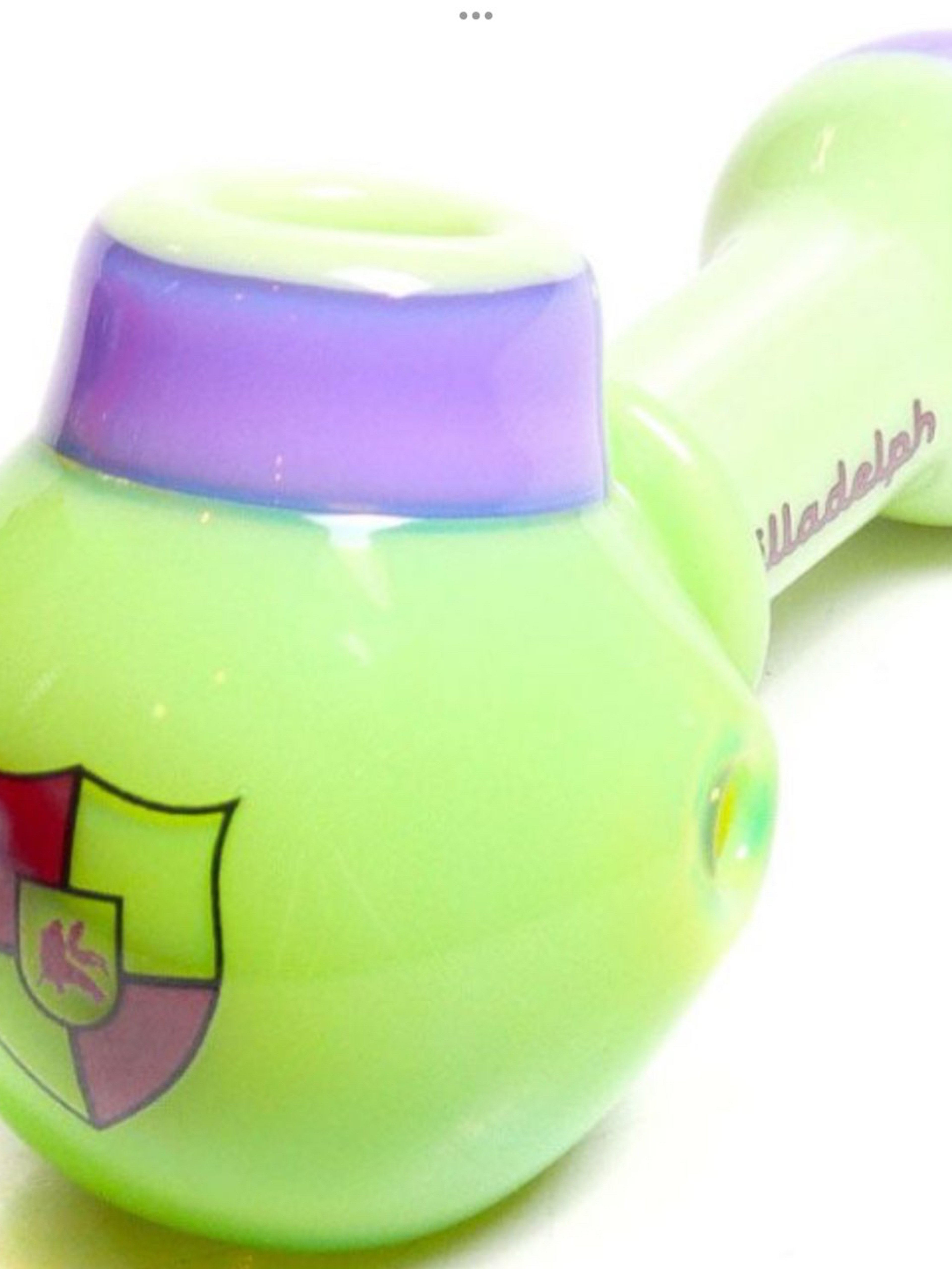 Preview pic of Illadelph Milky Green & Milky Purple Multi-Hole Spoon New With Box