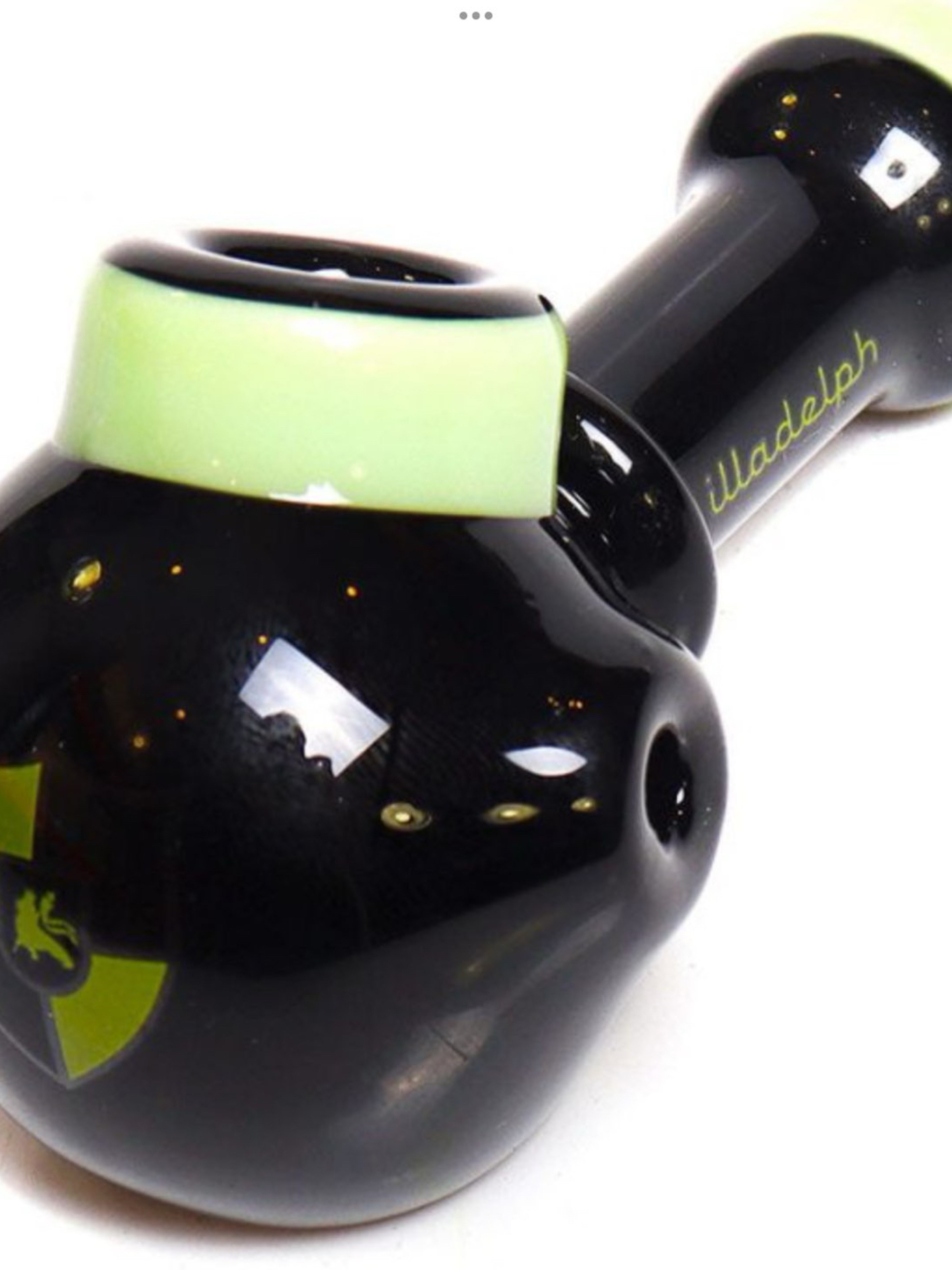 Preview pic of Illadelph Black & Milky Green Multi-Hole Spoon New With Box