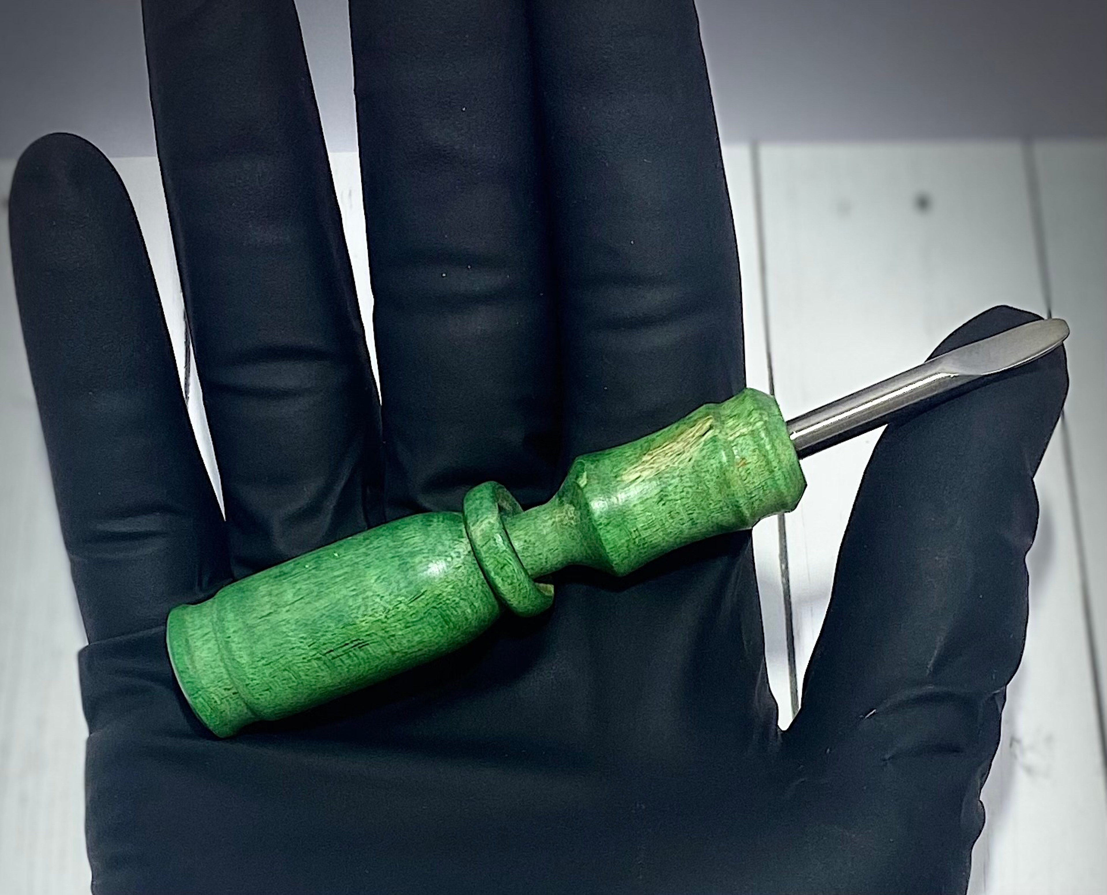 Green burl fidget dabber image 0