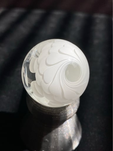 Preview pic of Sapp glass double sided stack marble, beautiful bright white