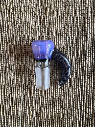 Preview pic of Valts Glass 18mm slide - Ghost/Neo Opal with Galactic Purple Horn and Screen