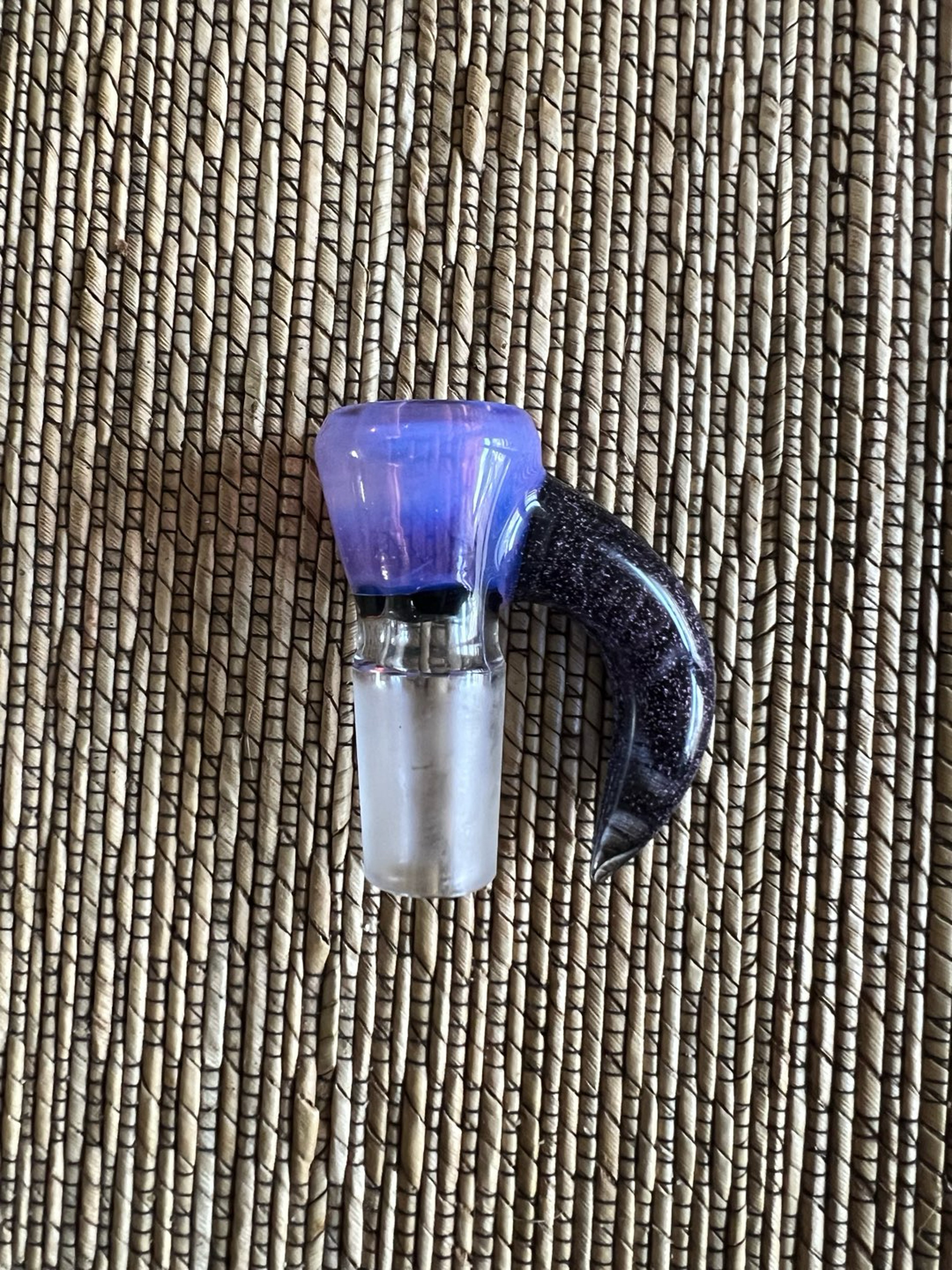 Preview pic of Valts Glass 18mm slide - Ghost/Neo Opal with Galactic Purple Horn and Screen