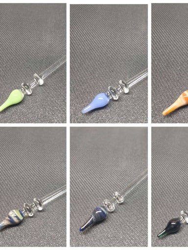 Preview pic of Glass Poker with Color Accents! Hand Blown in Oregon!