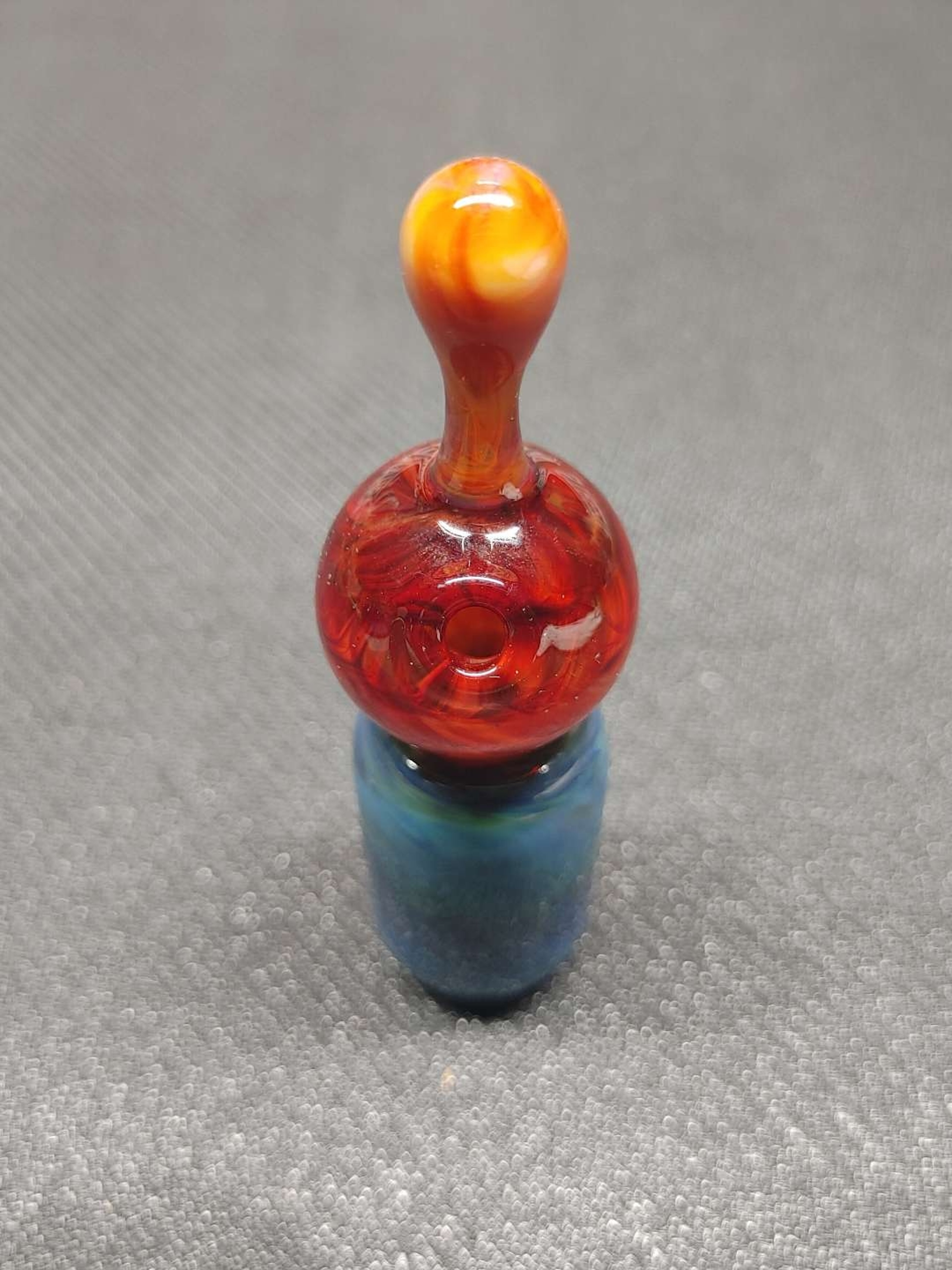 Preview pic of Fire & Ice Carb Cap & Vase Set! Hand Blown in Oregon!
