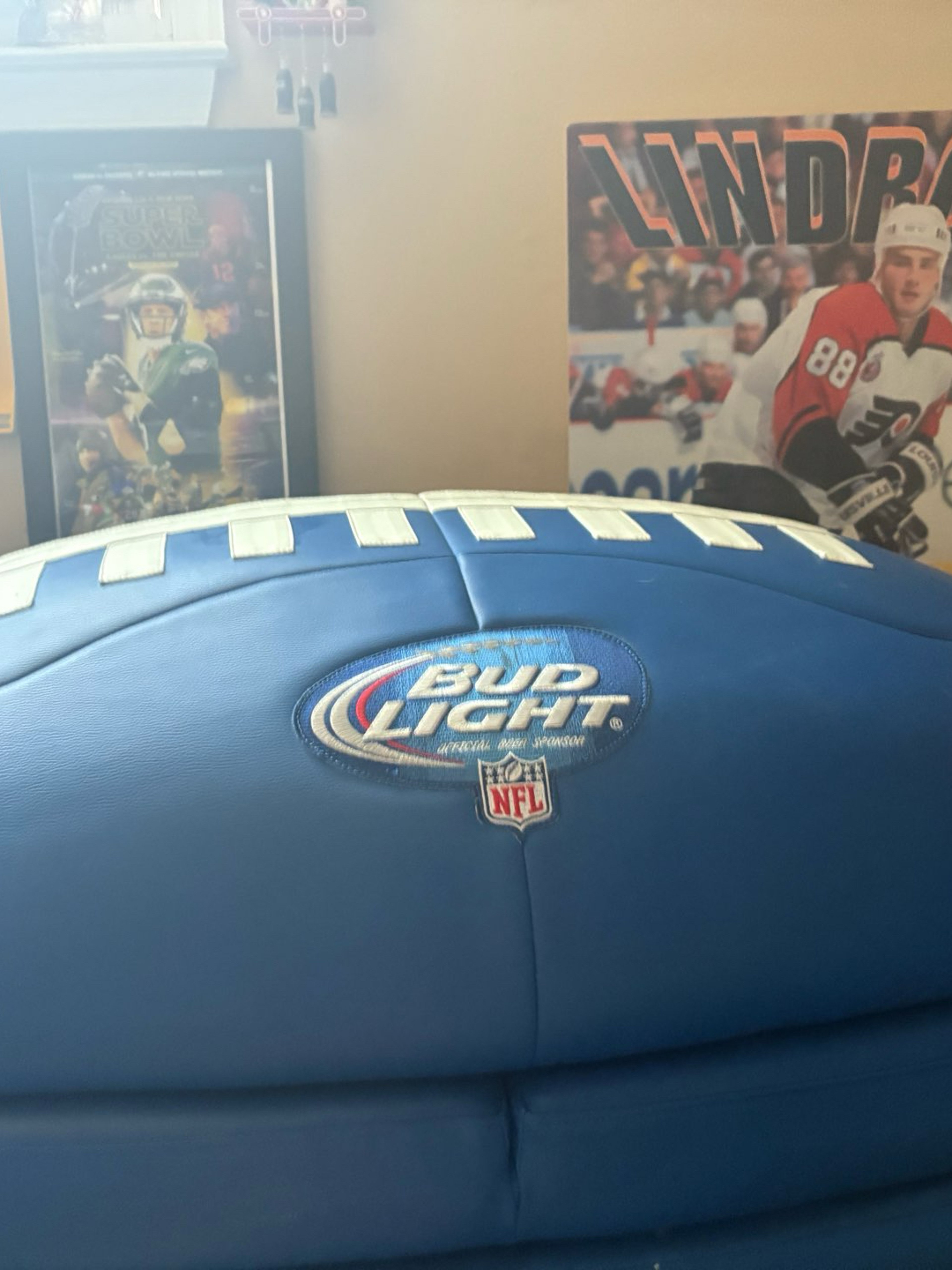 Preview pic of Rare football couch with slide out cooler