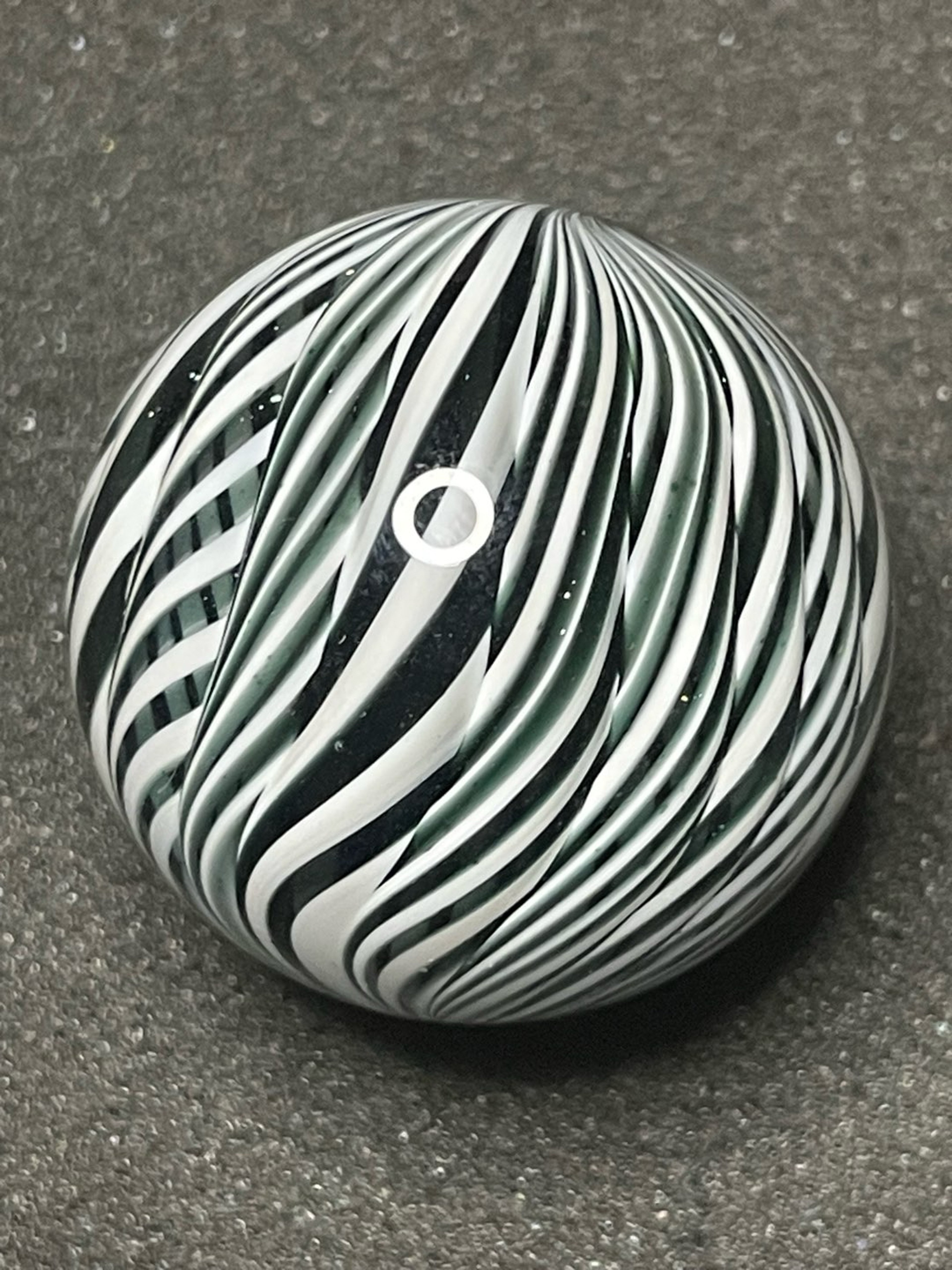 Preview pic of 1.34” black and white cane marble