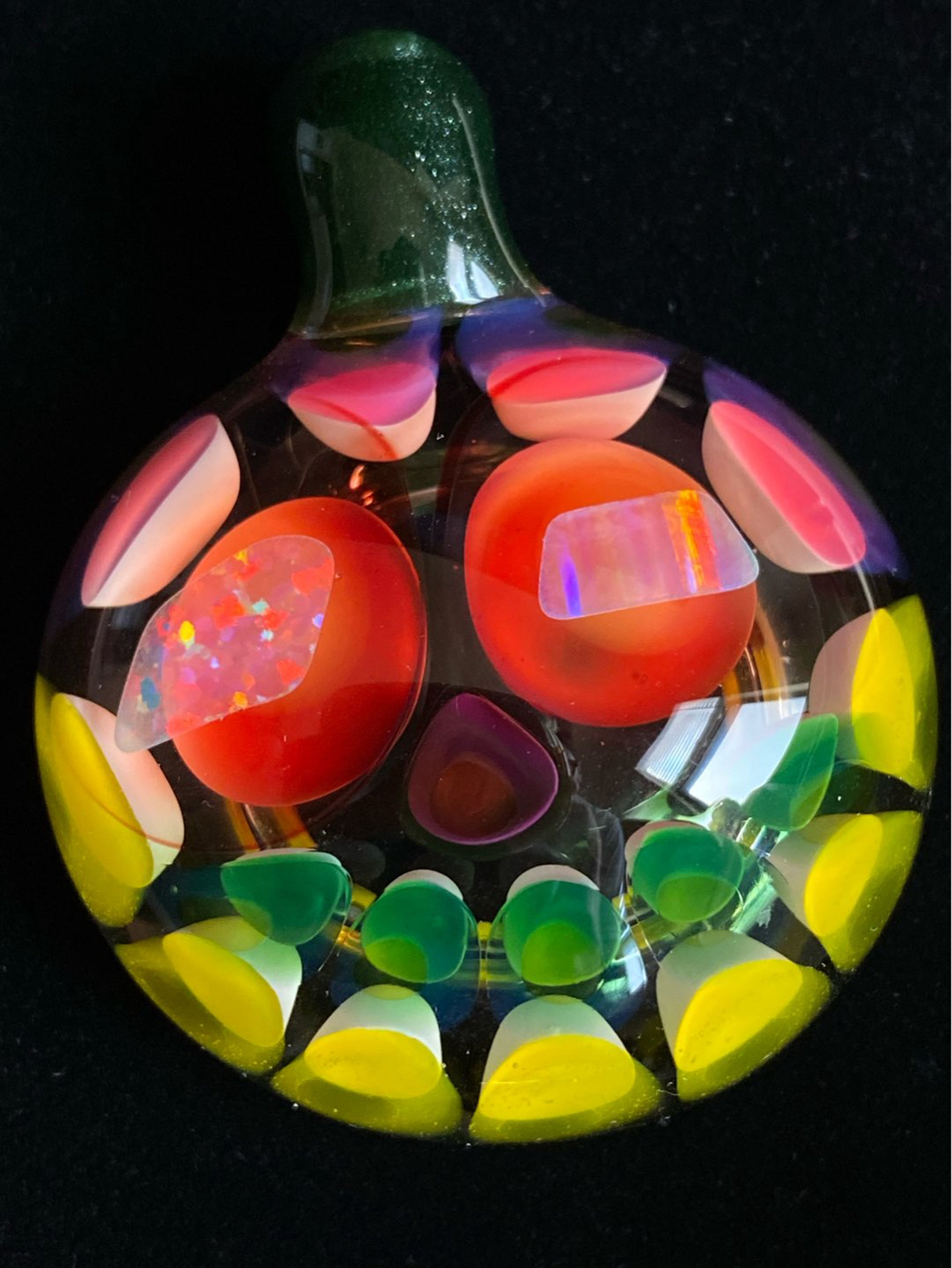 Preview pic of Sapglass multen aura smiley stack with opal eyes