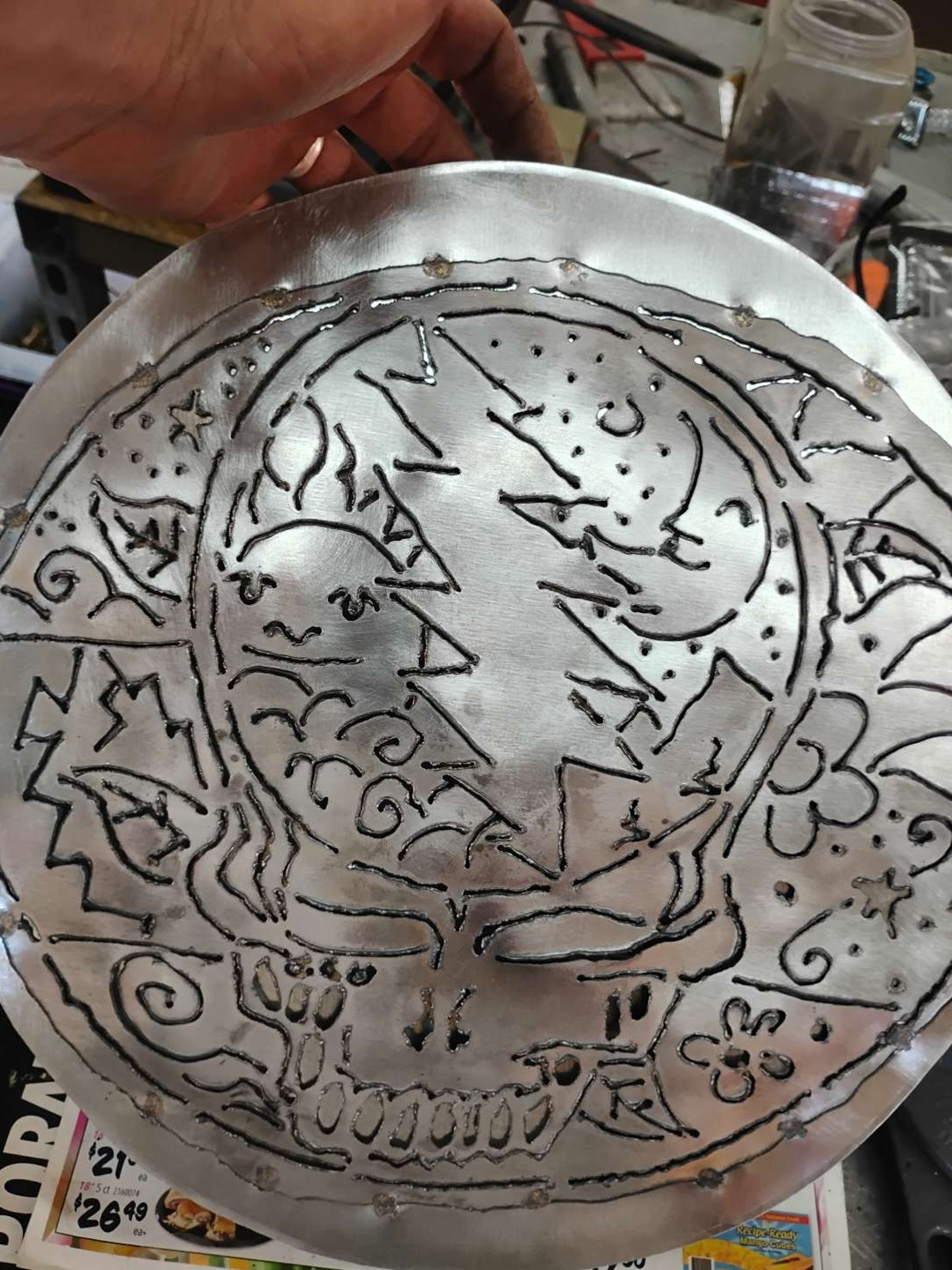Preview pic of Dead Inspired Steelie Metal Art