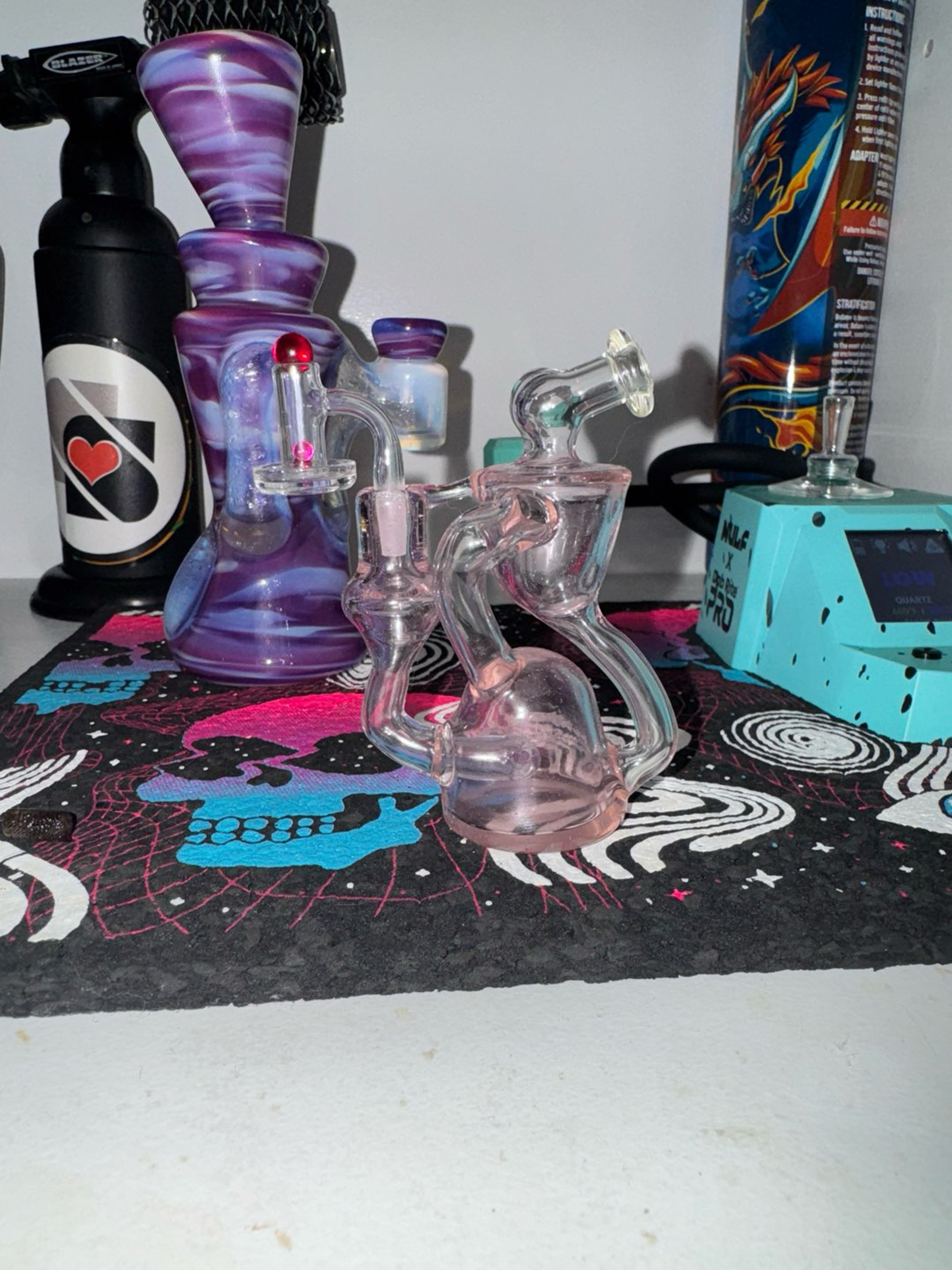 Preview pic of 5mm hollowglass recycler with 5mm ESB slurpee