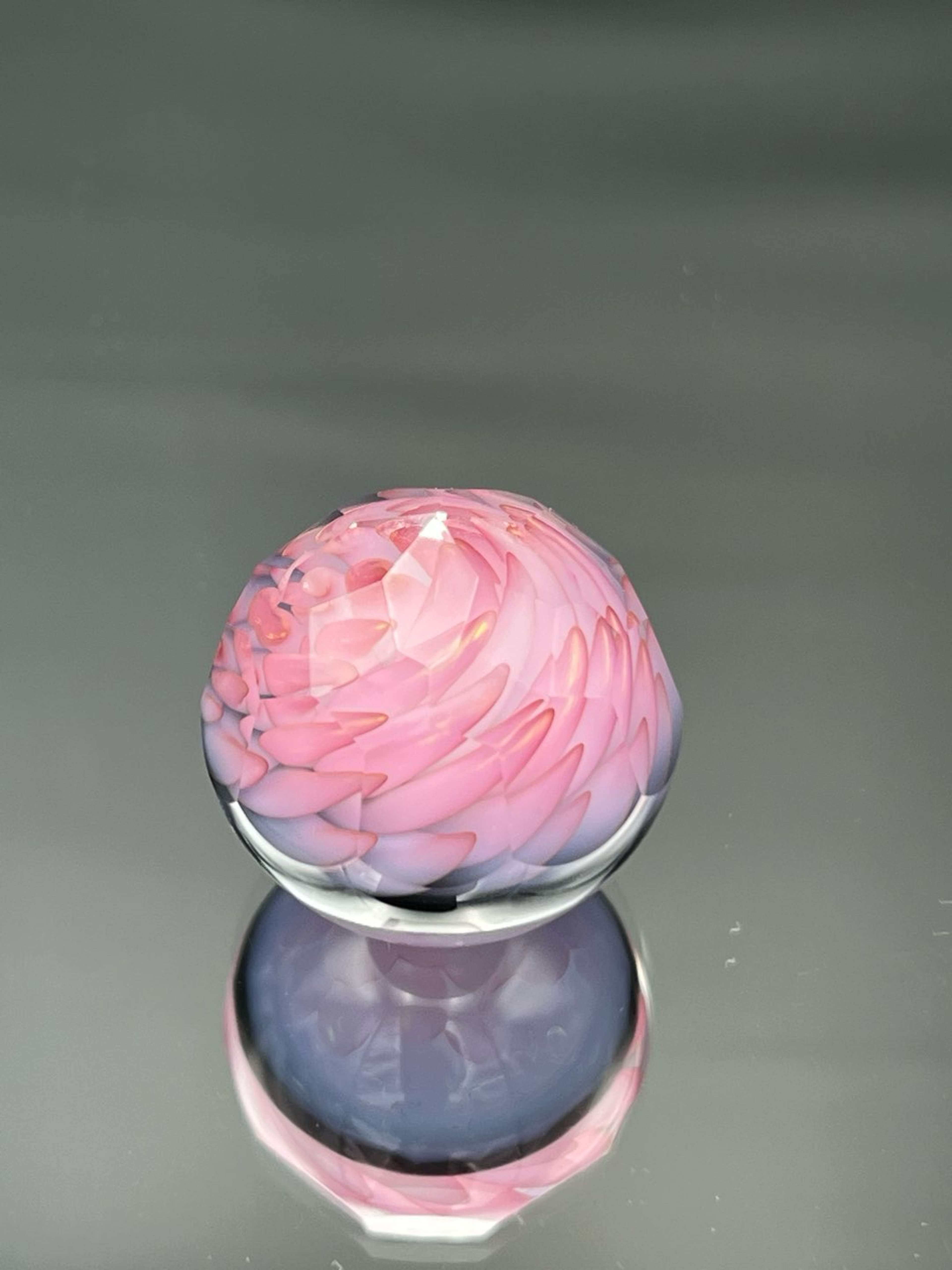 Preview pic of Mr Facet Pink Vortex Flower Marble