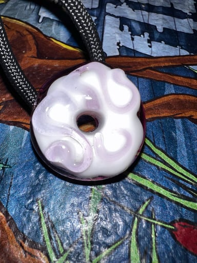 Preview pic of Clear pink with white frosting plus pink swirl