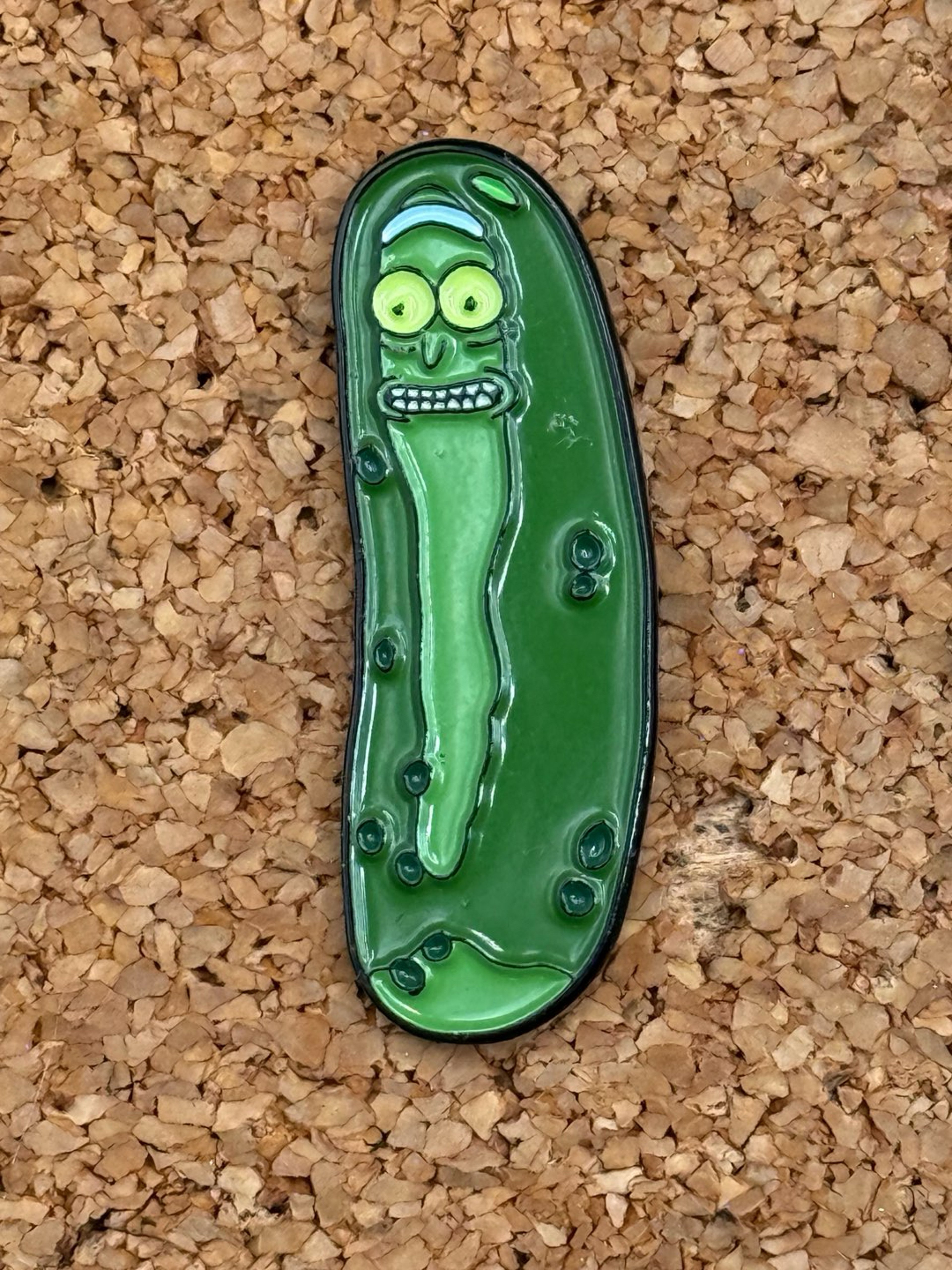 Preview pic of Pickle Rick pin