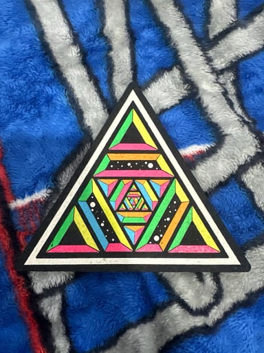 Preview pic of Trippy Hippy Co triangle shaped mood mat