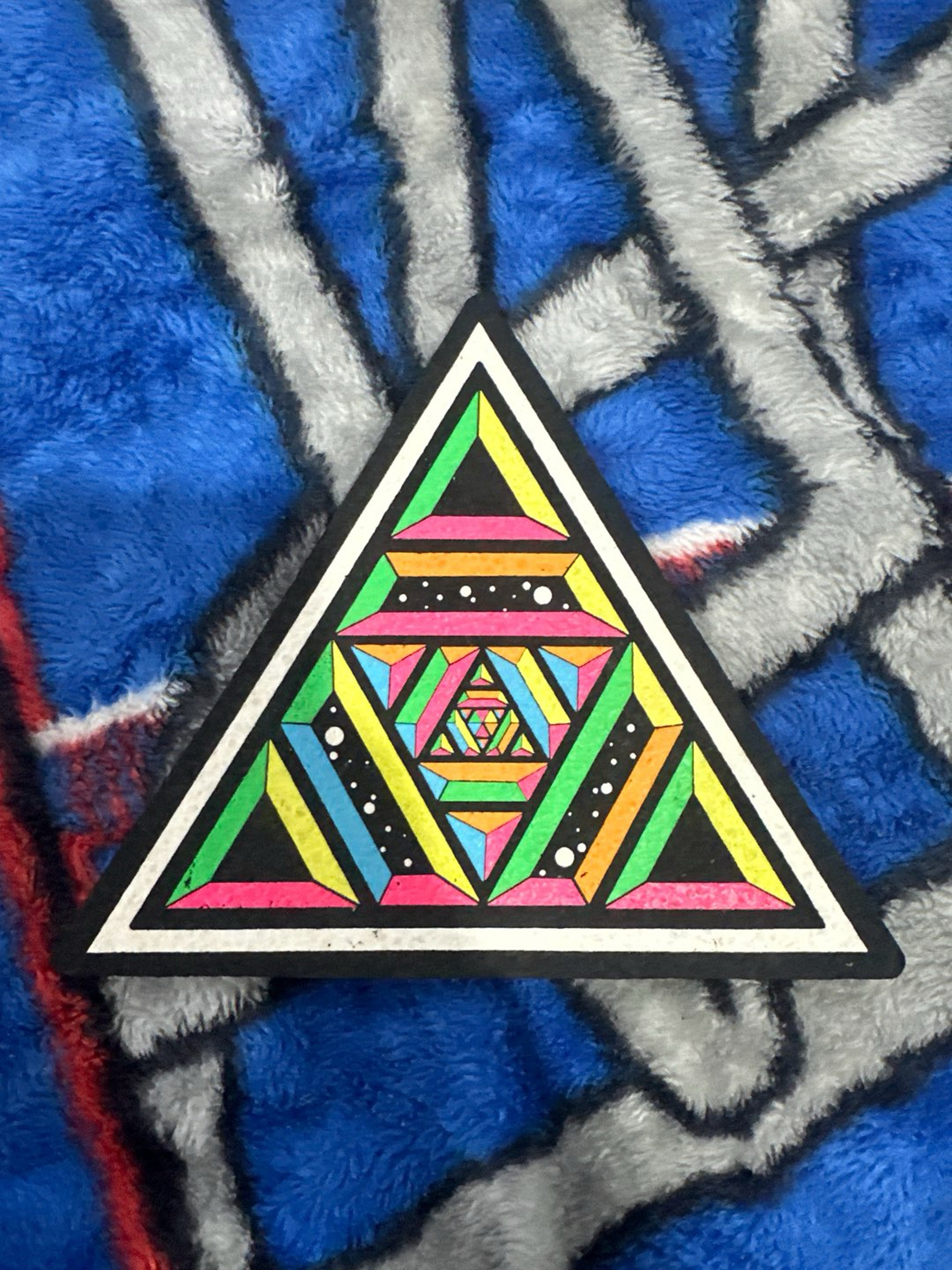 Preview pic of Trippy Hippy Co triangle shaped mood mat