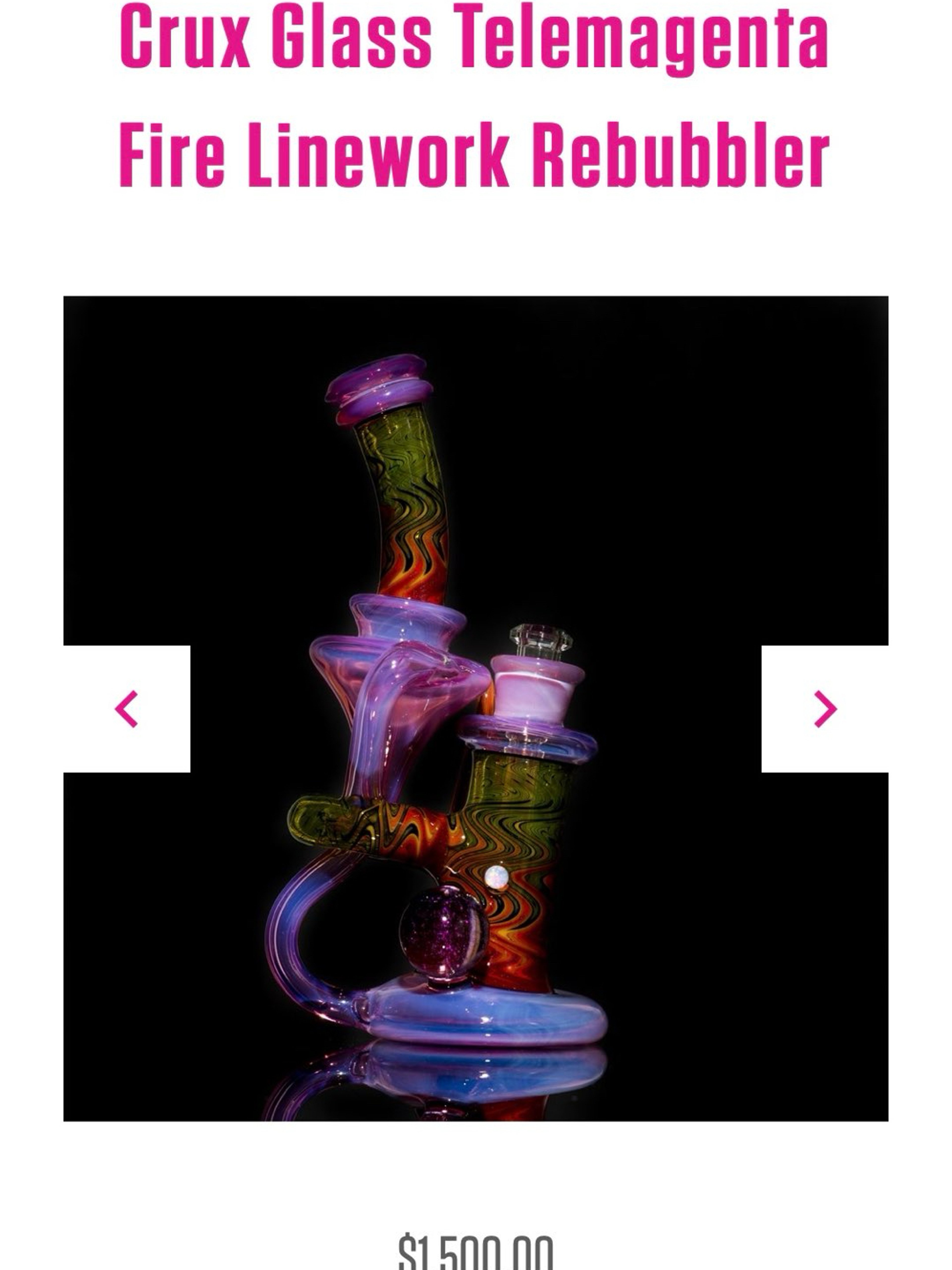 Preview pic of Crux Glass Telemagenta Rebubbler