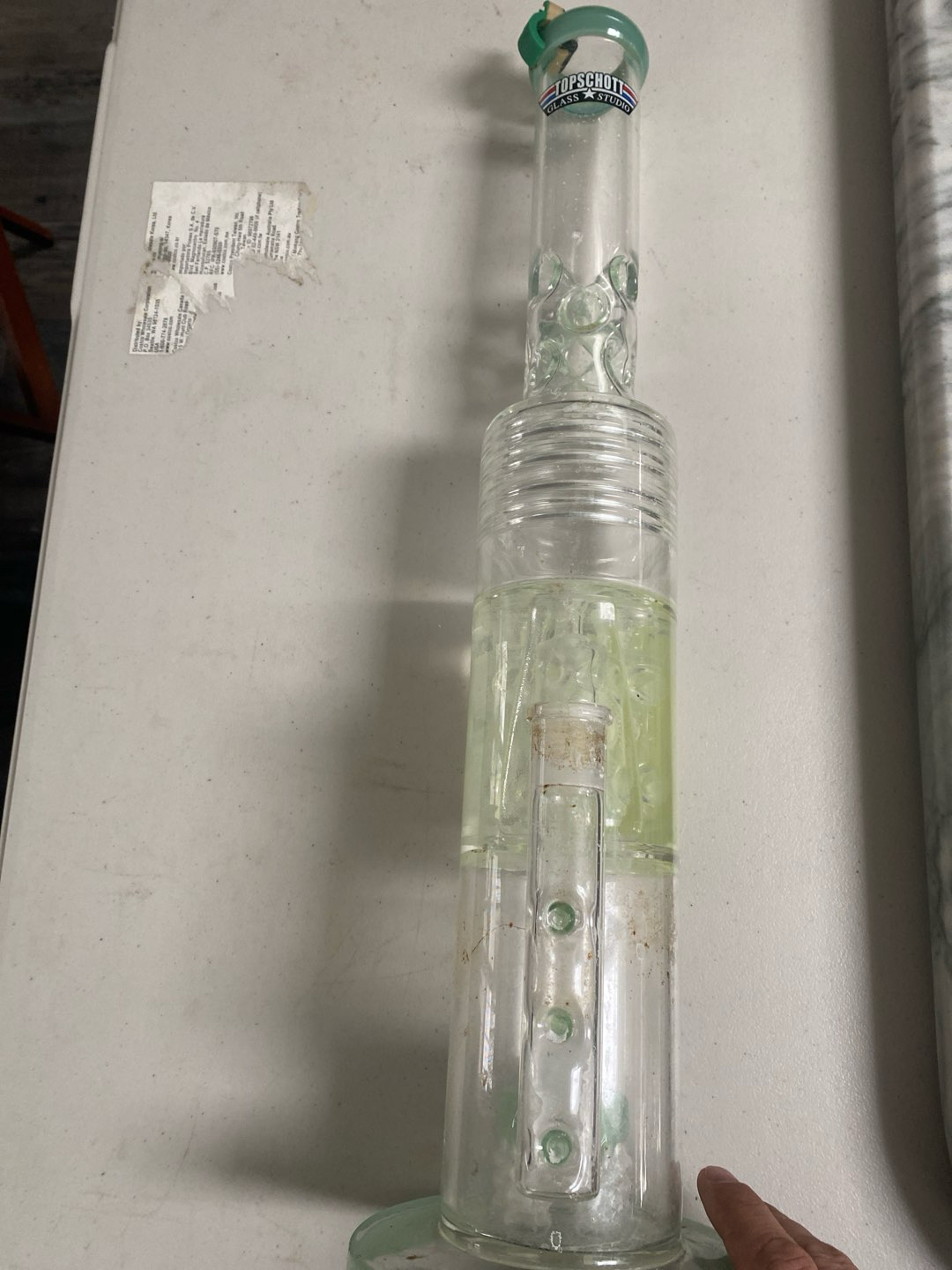 Glow In The Dark High-Quality Thick Glass Water Piece – TopSchott Studio image 0