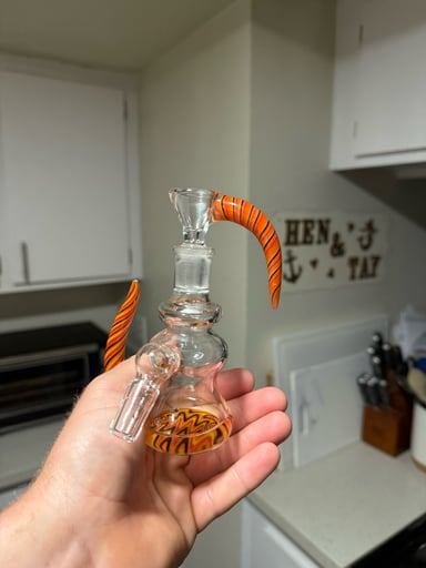 Preview pic of Worked Dry Ash Catch + Worked Horned Slide 14mm