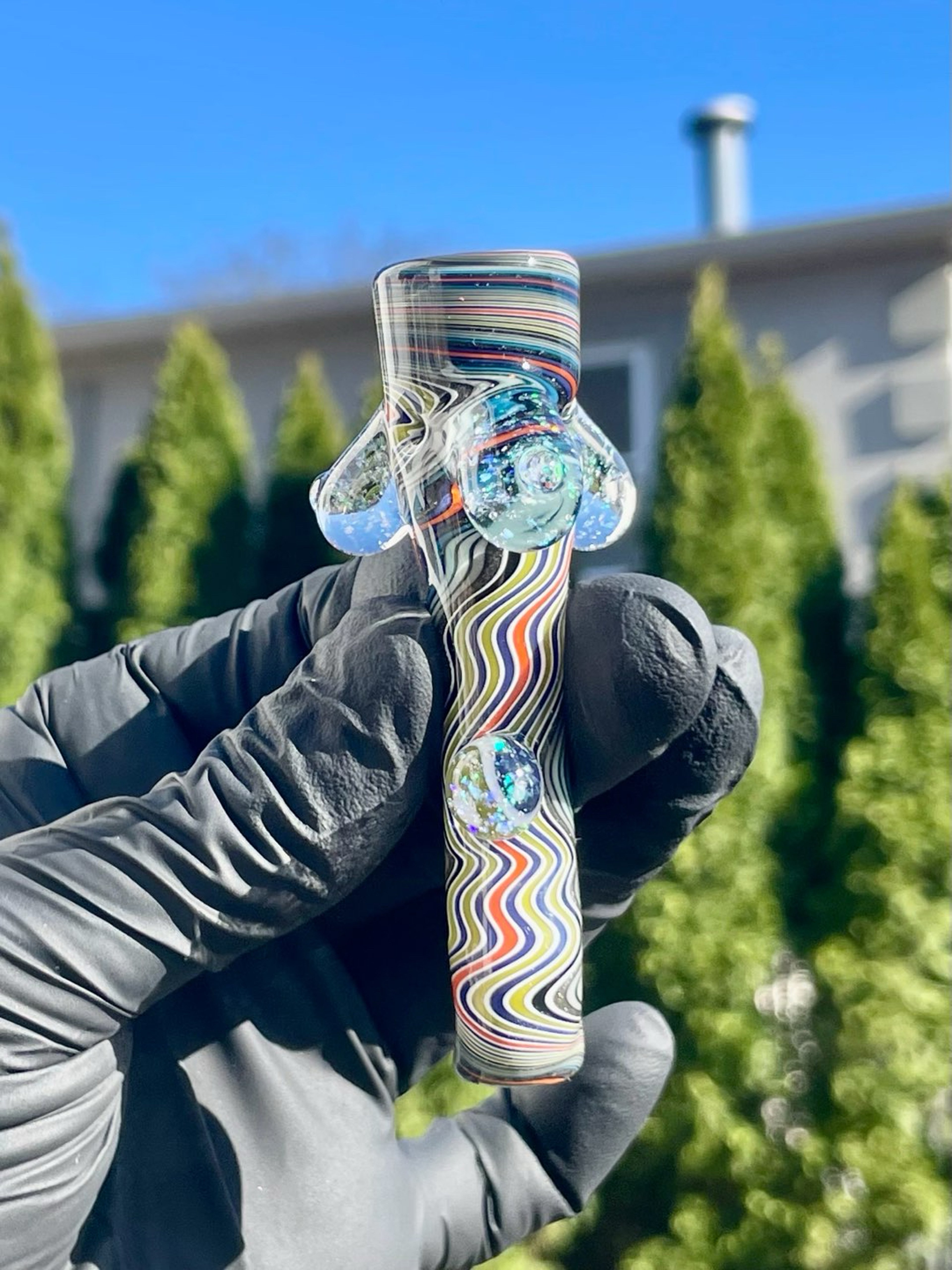 Preview pic of Triple titty chillum Bronx glass