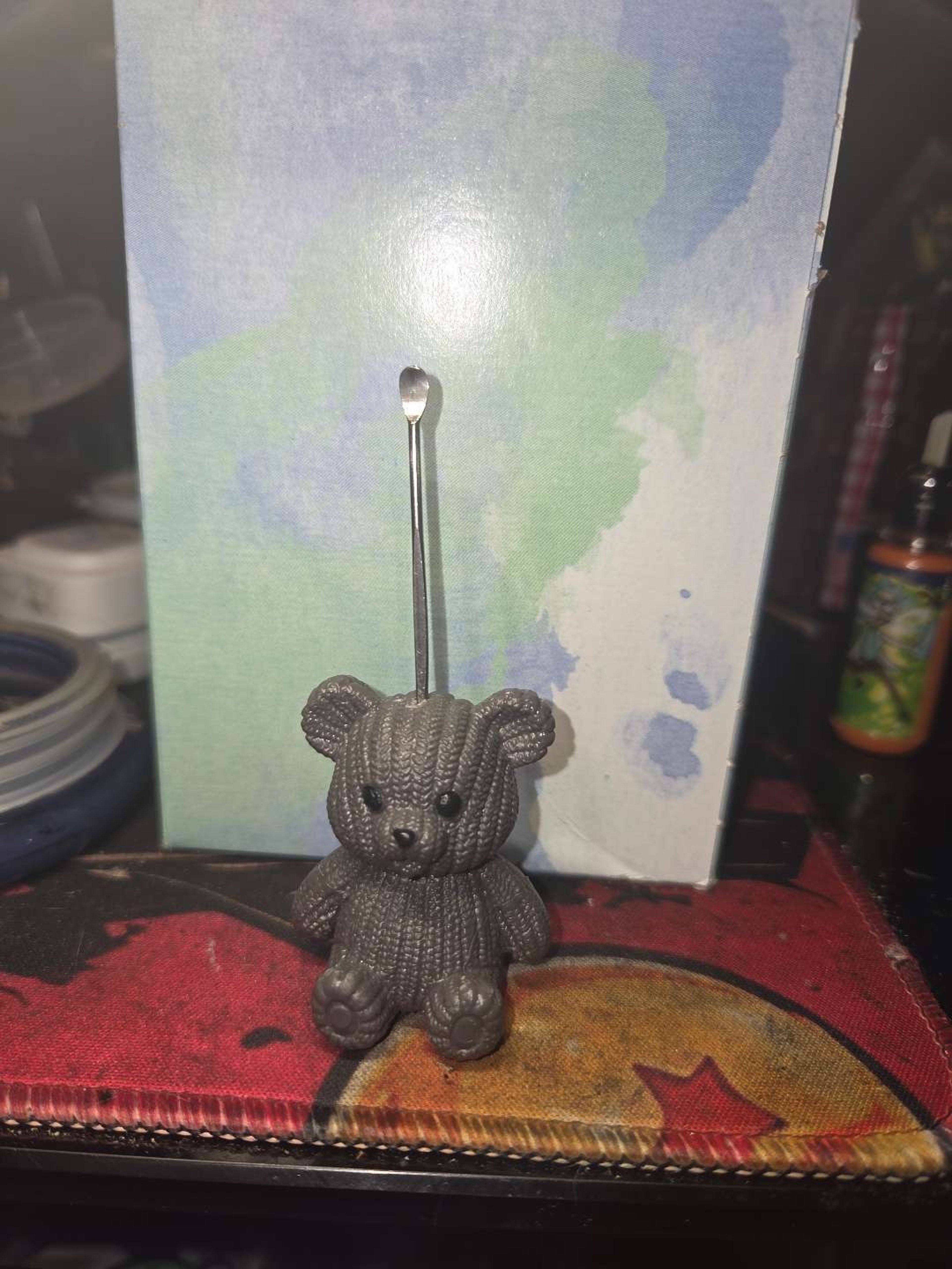 Gray teddy bear dab tool image 0