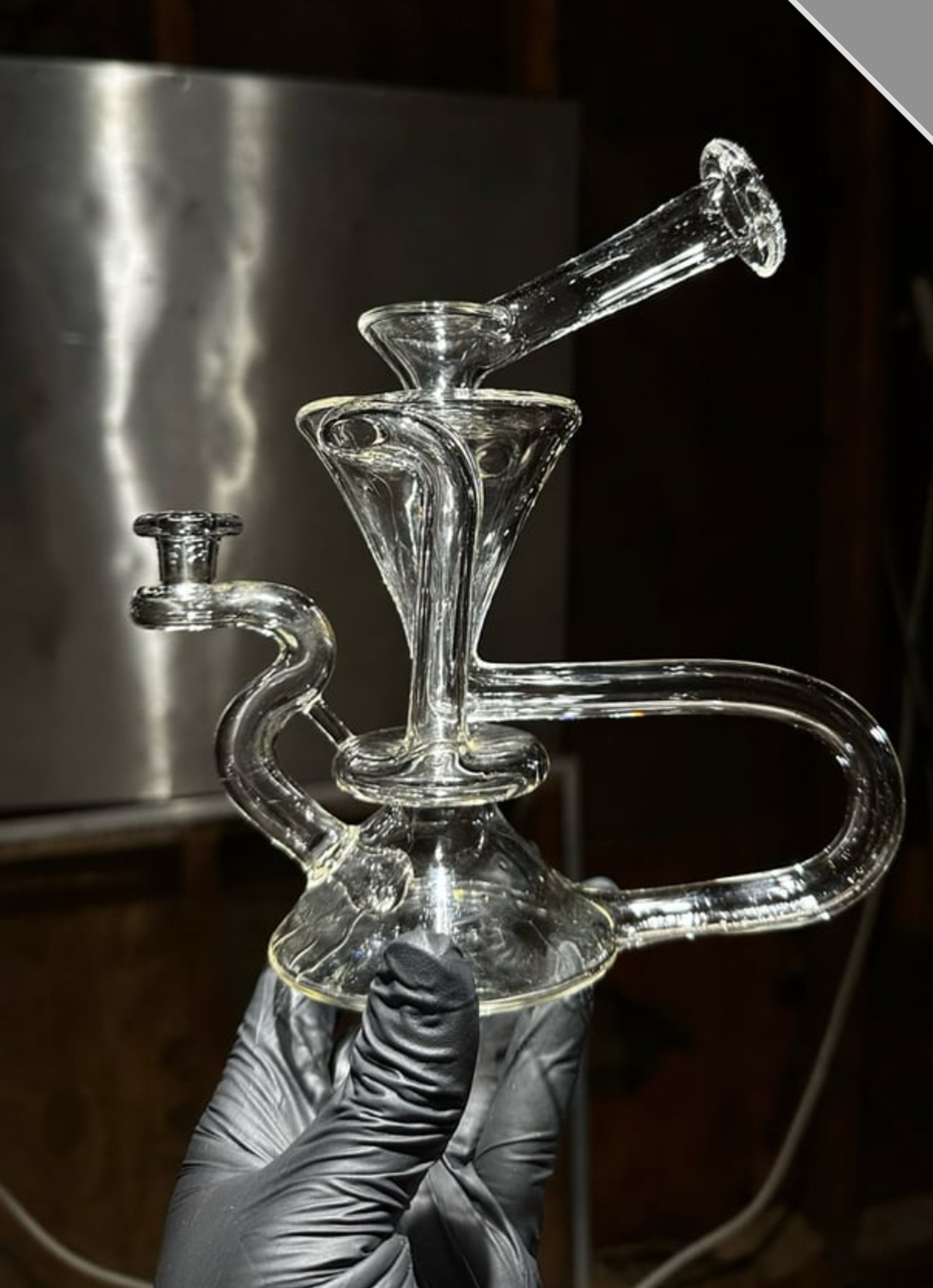 Preview pic of McGrew Glass Dual Uptake Floating Recycler - 10mm