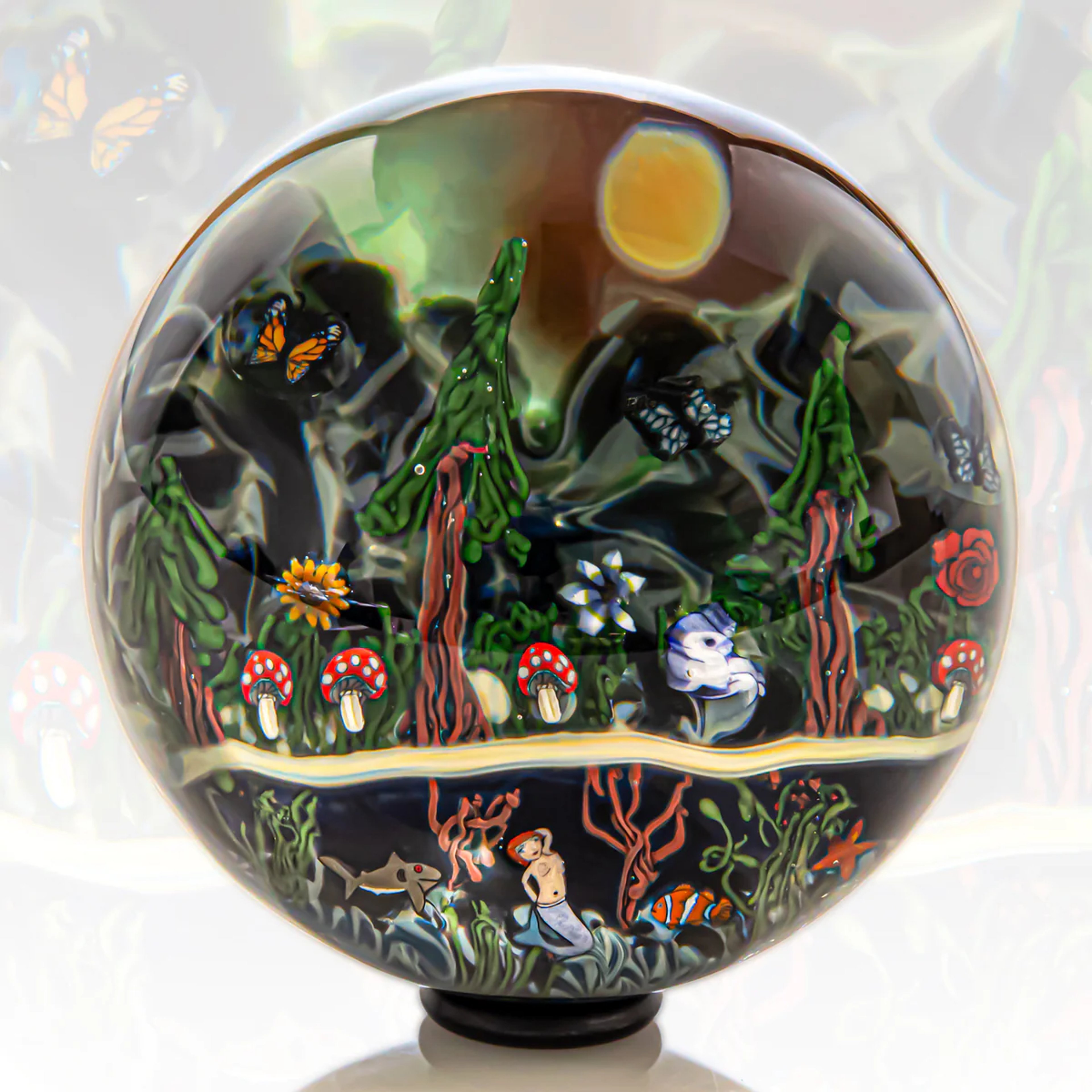 Preview pic of SHAWNDADDY 1.9 INCH NATURE SCENE MARBLE WITH MERMAID