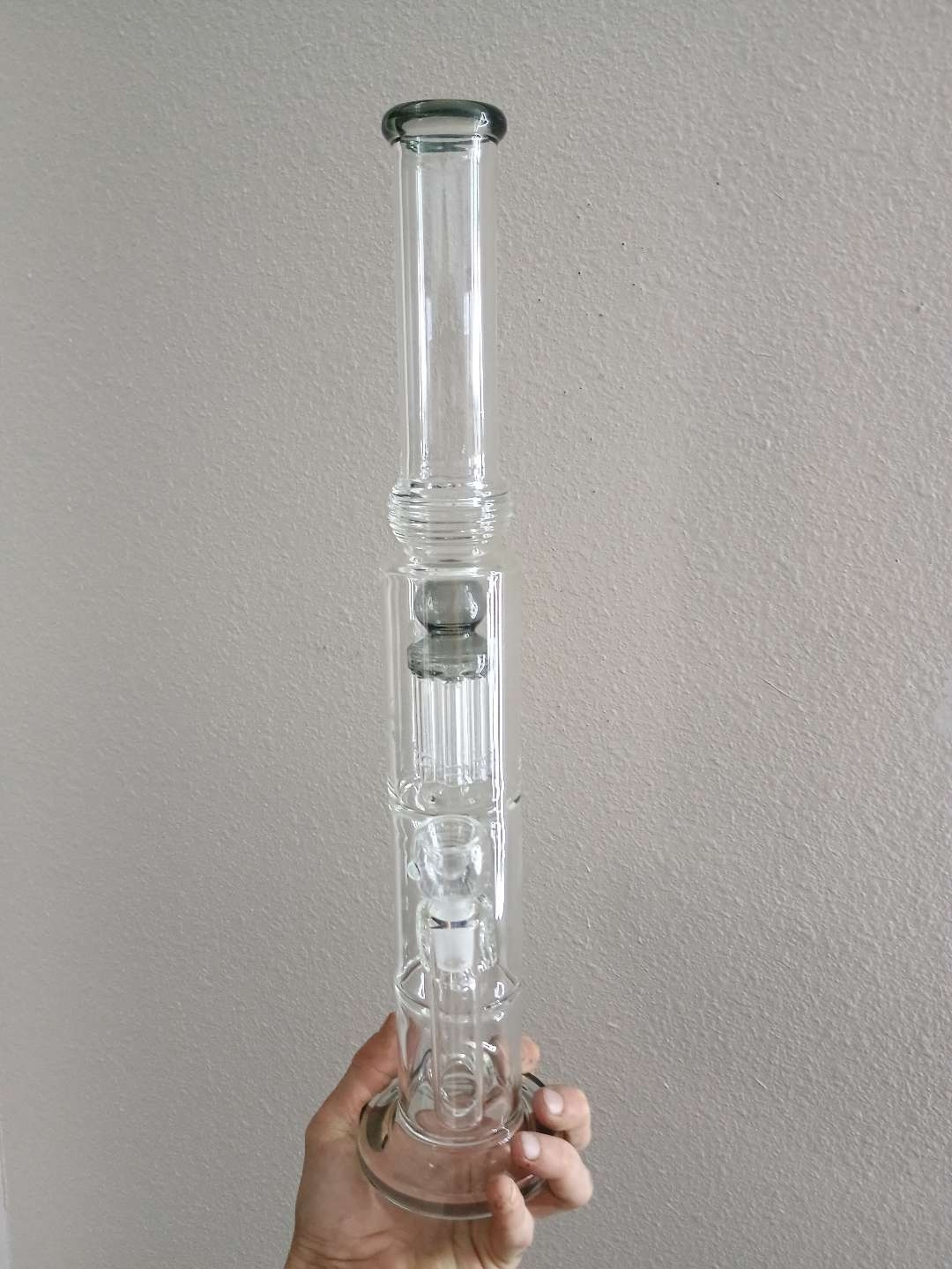 Preview pic of 18" Straight Tube Matrix to Tree Percolator Borosilicate Glass Bong